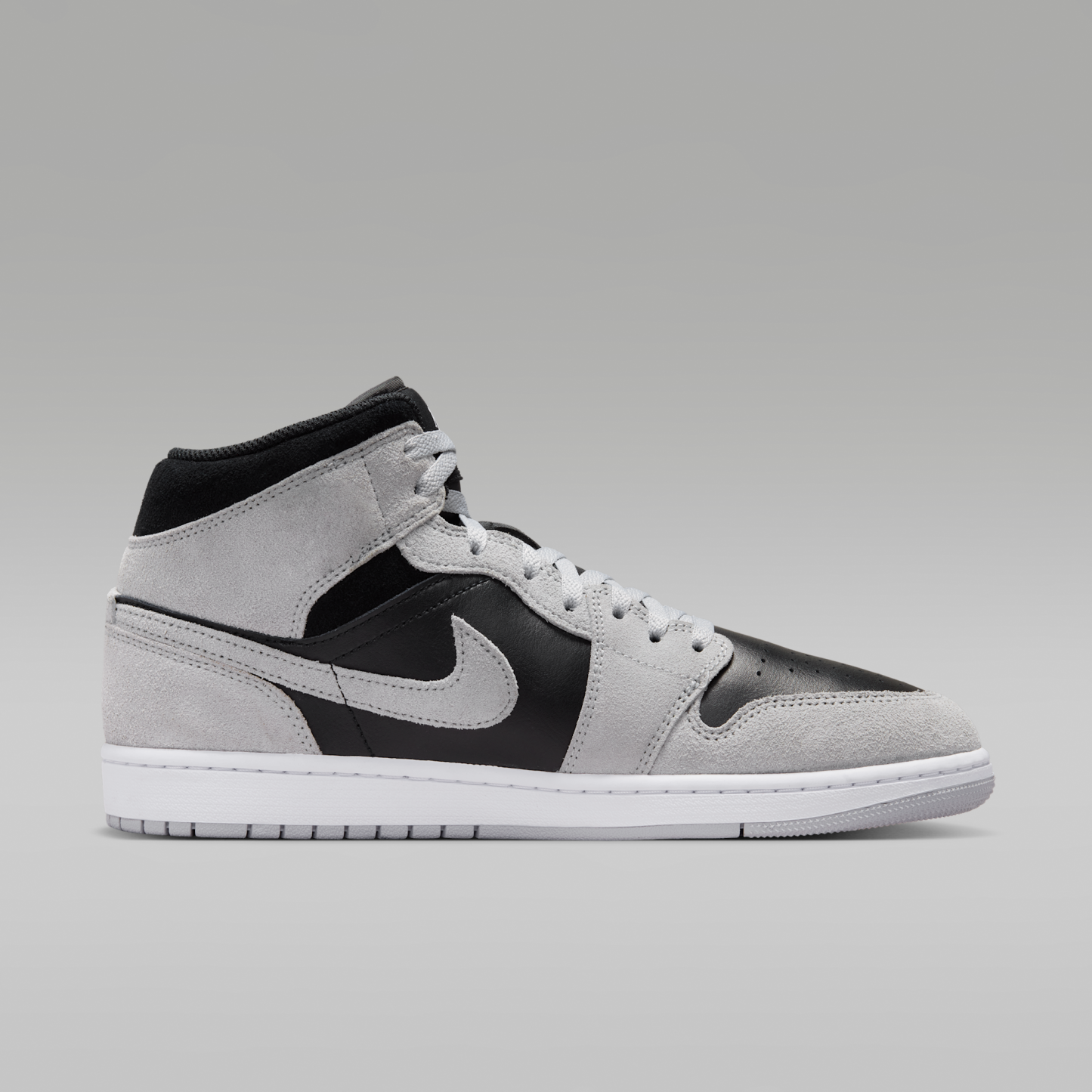 Air Jordan 1 Mid - Light Smoke Grey/Μαύρο/Λευκό - 3