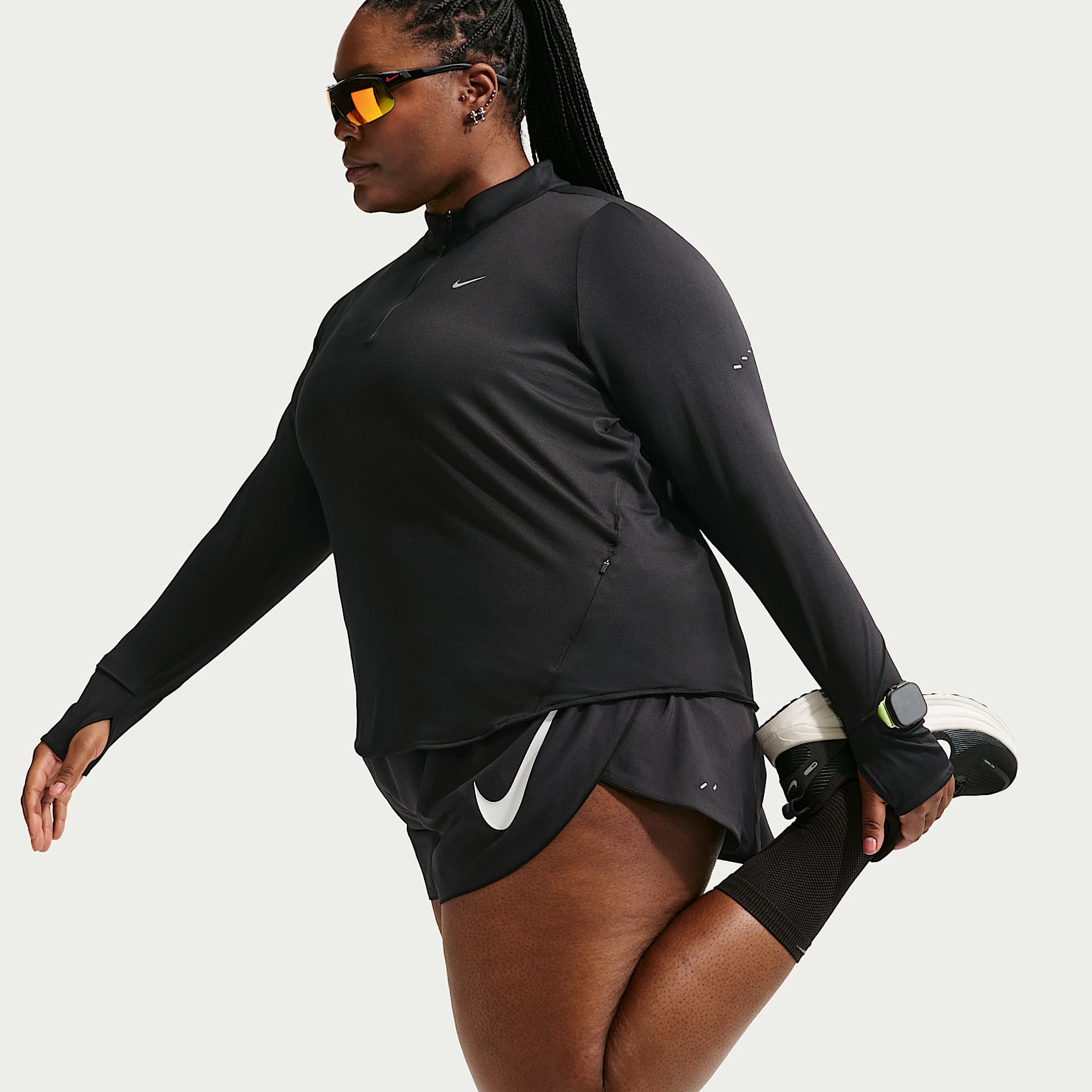 Nike Swift - Nike Swift Dri-FIT UV-Laufoberteil mit Viertelreißverschluss (Damen, große Größen)