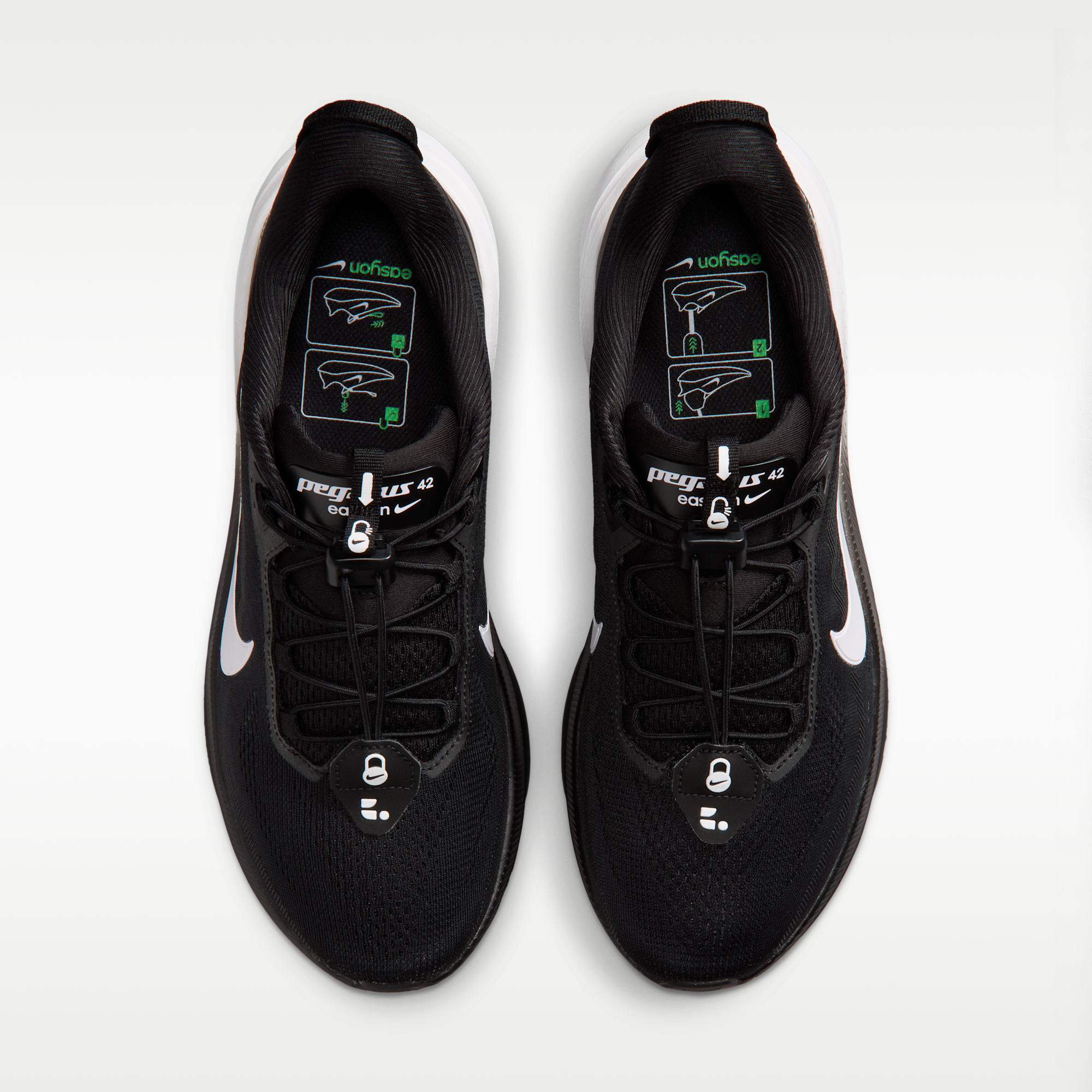 Nike Pegasus 42 EasyOn - Μαύρο/Dark Smoke Grey/Λευκό - 4