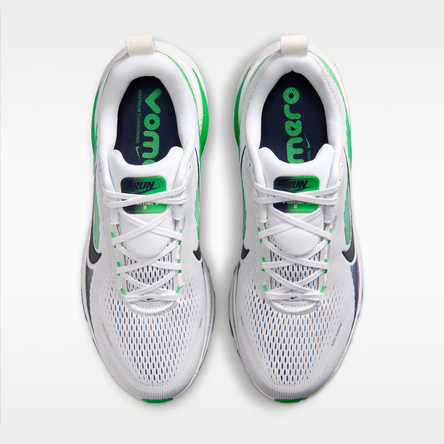 Nike Vomero 18 - Λευκό/Green Spark/Midnight Navy - 4