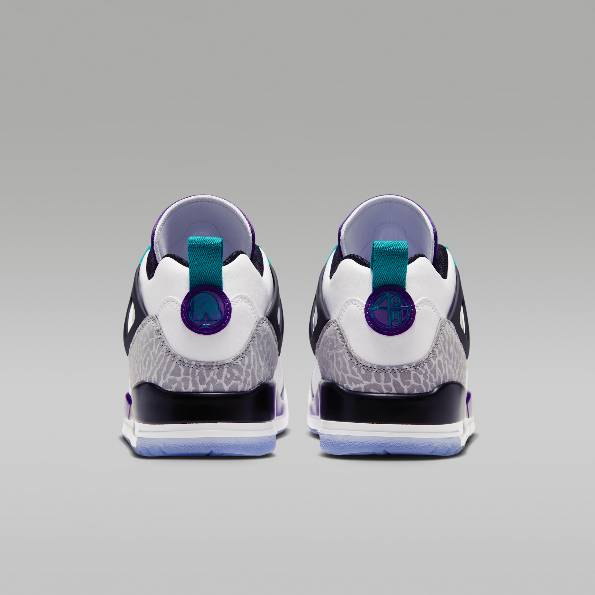 Jordan Spizike Low - Λευκό/Court Purple/Light Smoke Grey/Rio Teal - 6