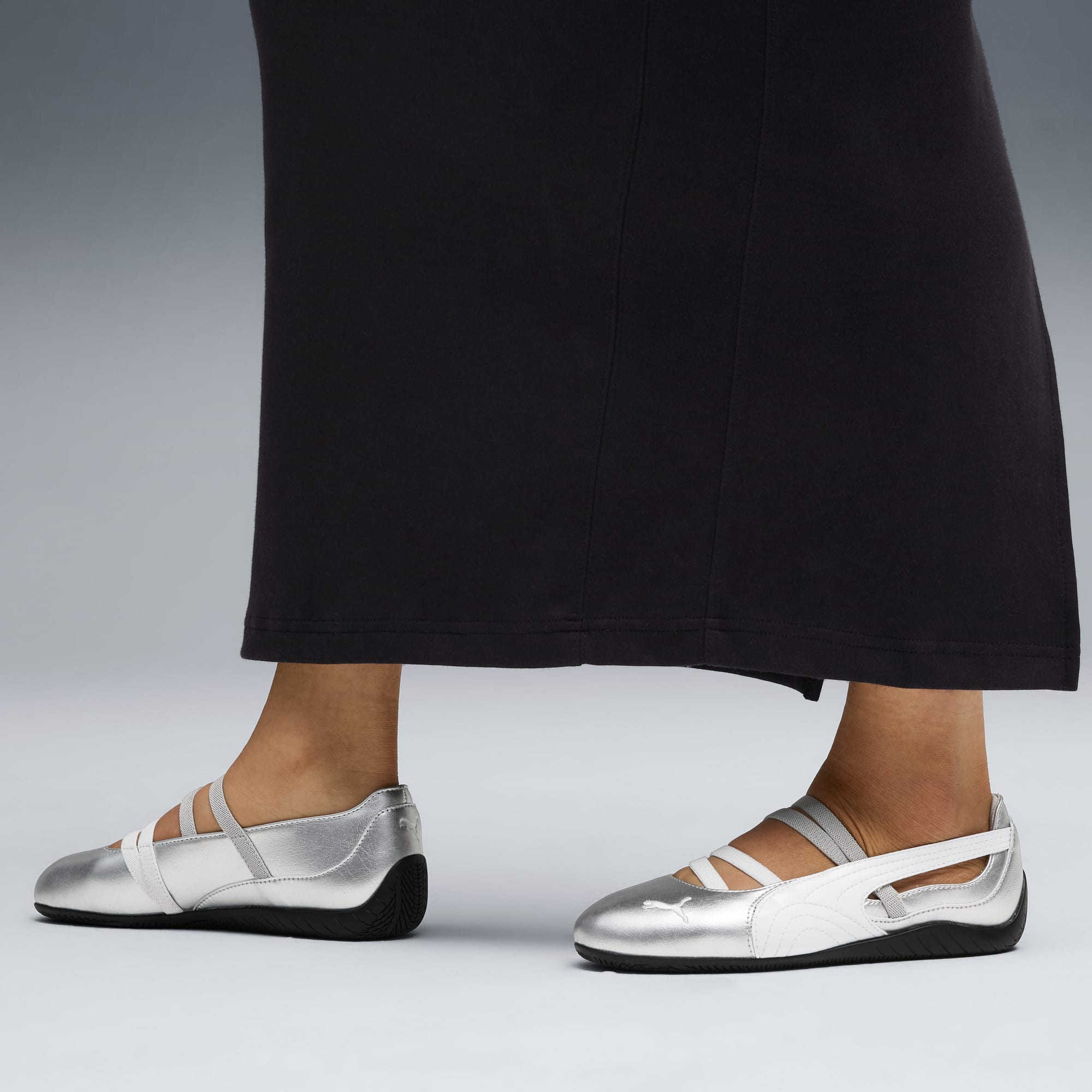 Speedcat Ballet Metallic Schuhe Damen - PUMA Silver-PUMA White