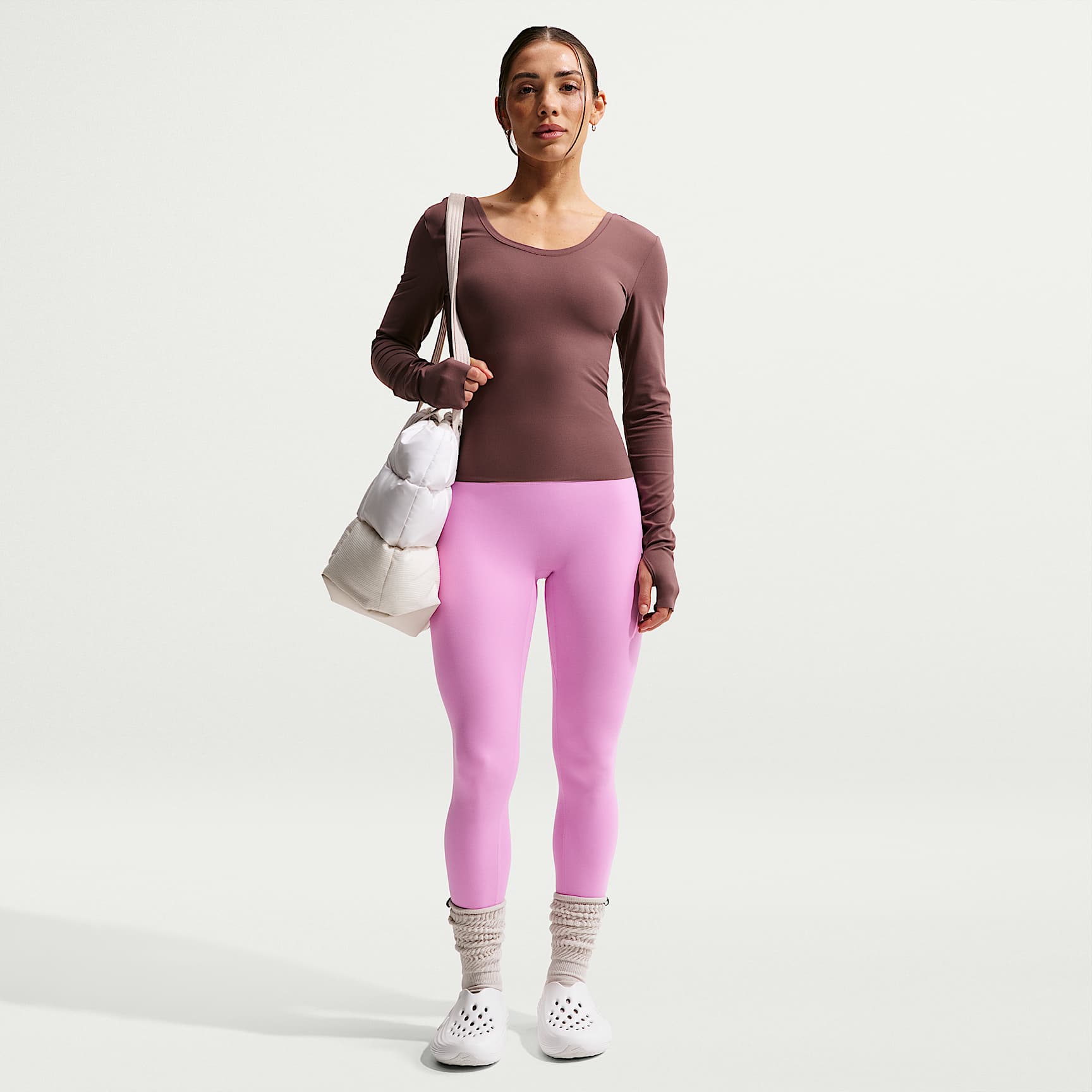 Nike Zenvy - Nike Zenvy Leggings in voller Länge mit hohem Bund und ohne Frontnaht (Damen)