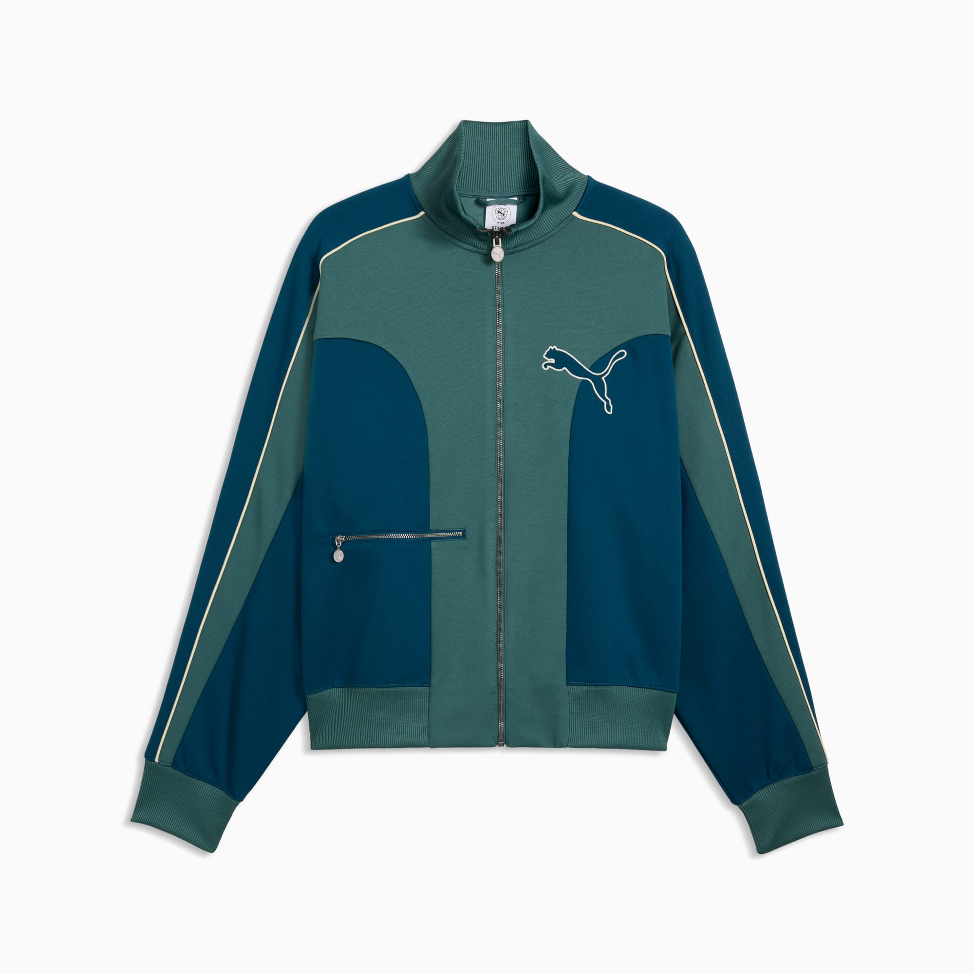 T7 Love Of The Cat Relaxed Trainingsjacke Herren - Midnight Petrol-Herb Garden