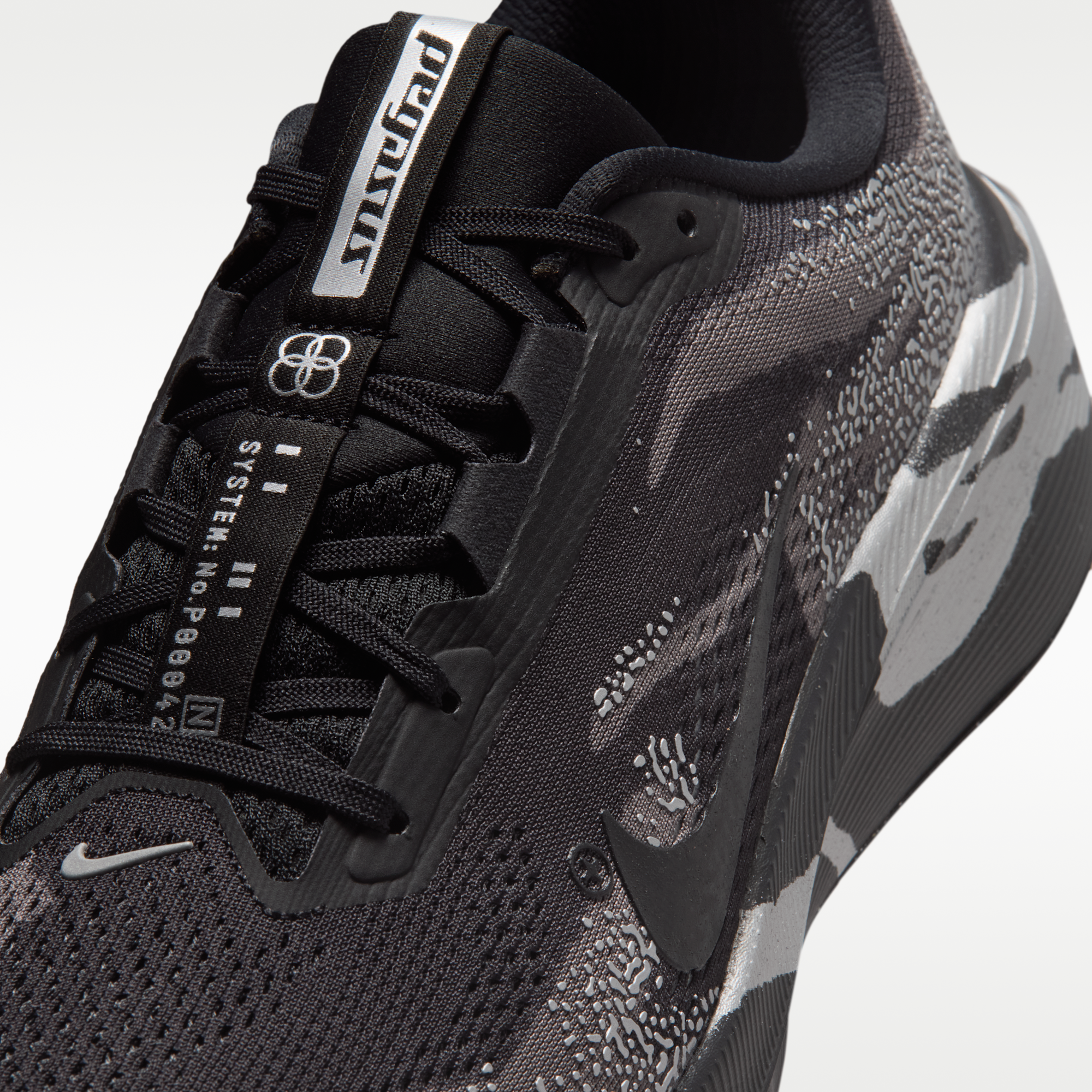 Nike Pegasus 42 - Μαύρο/Medium Ash/Metallic Silver/Μαύρο - 7
