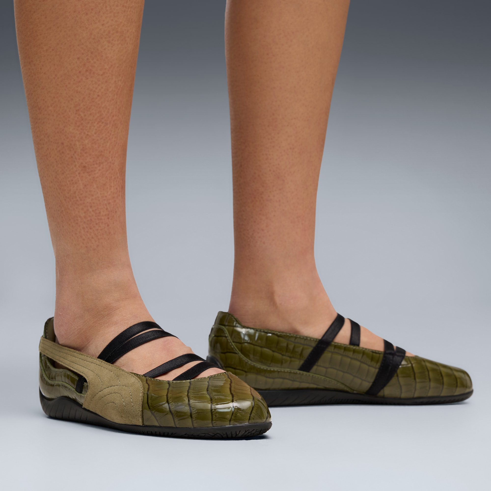 Speedcat Ballet Croc-Texture Sneakers Damen - PUMA Olive-PUMA Black
