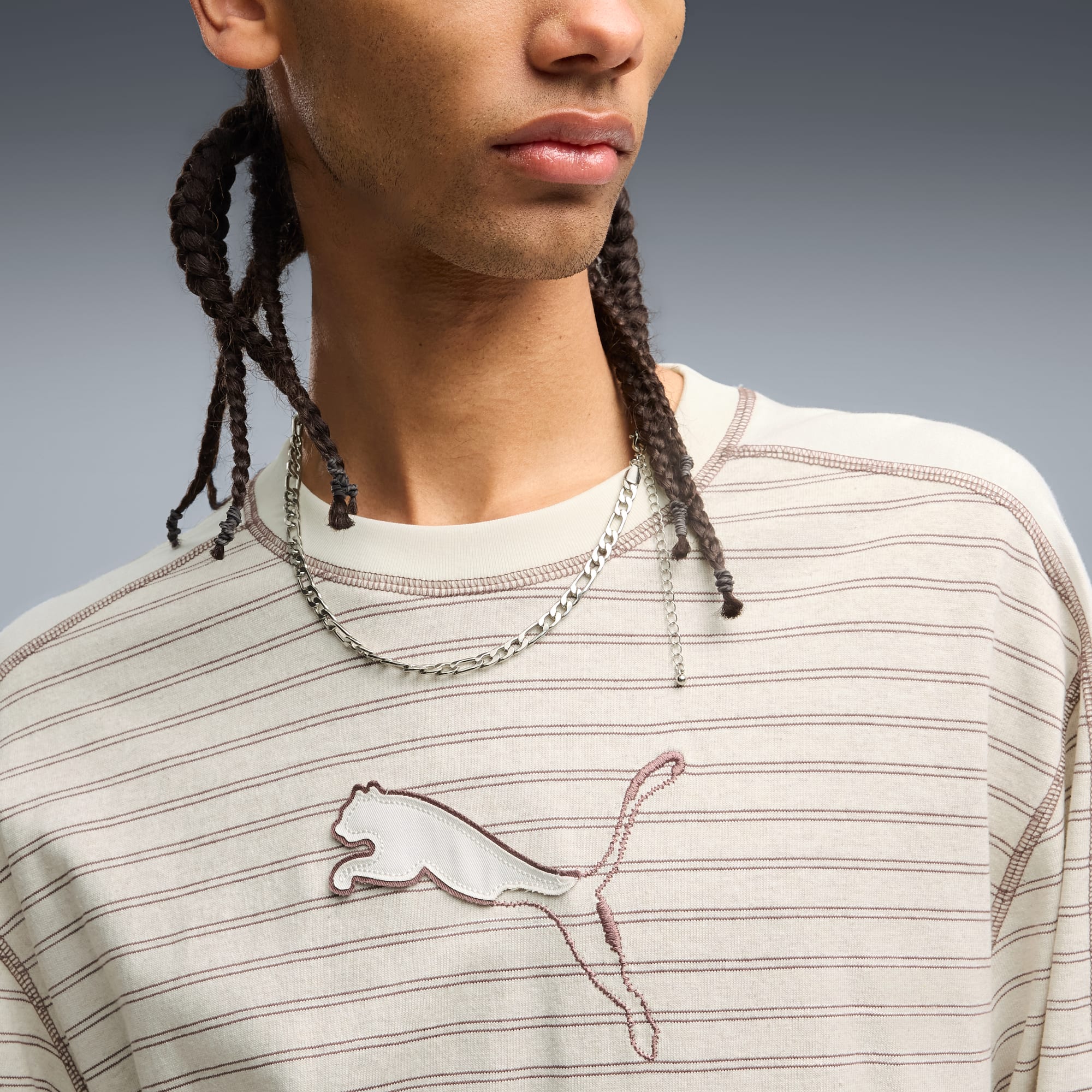 T7 Langarmshirt Unisex - Warm White Heather