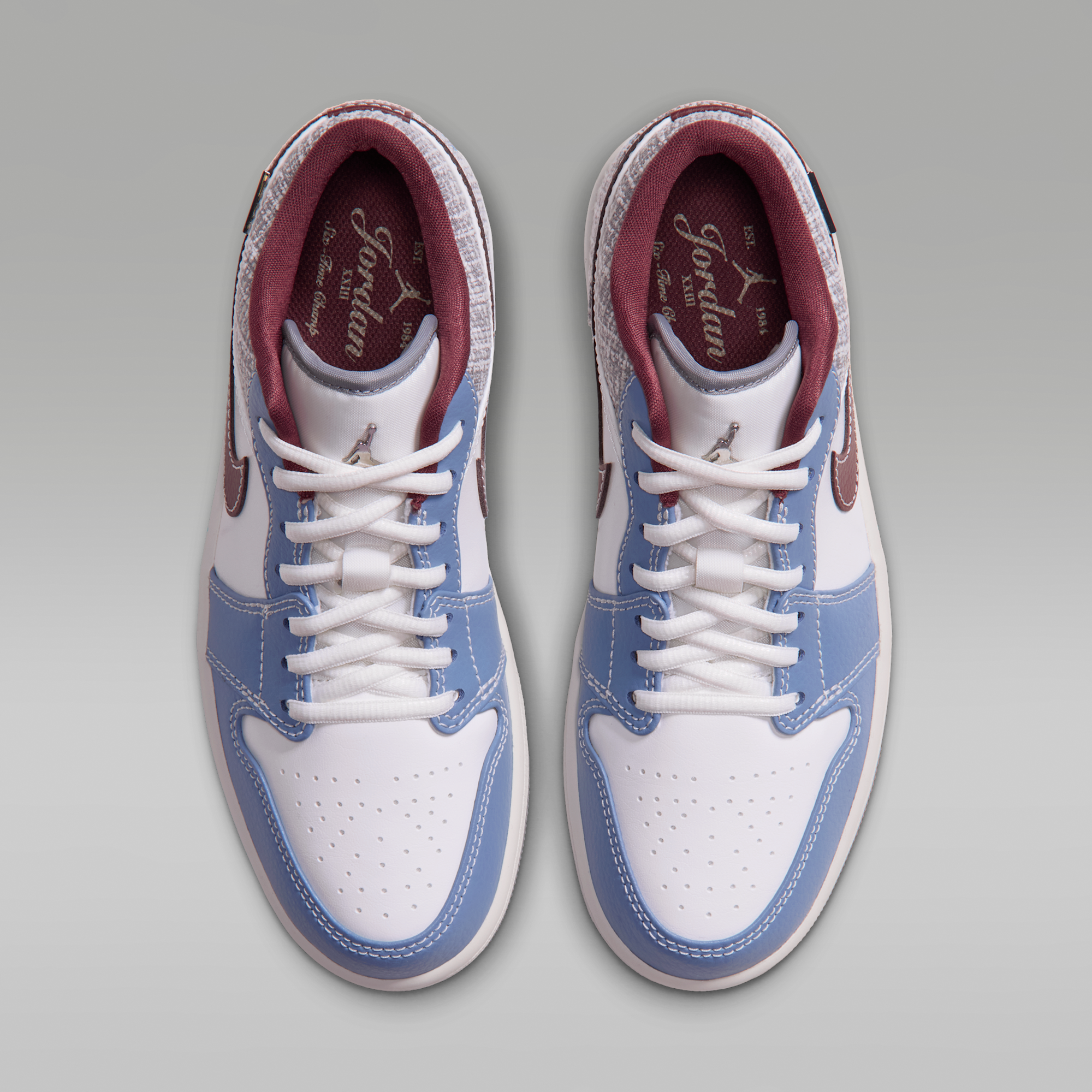 Air Jordan 1 Low - Summit White/Summit White/Work Blue/Light Boulder - 4