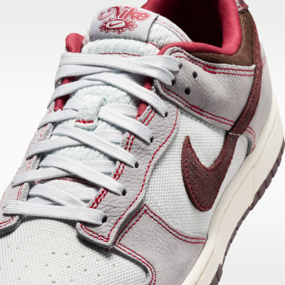 Nike Dunk Low Retro - Pure Platinum/Wolf Grey/Team Red/Burgundy Crush - 7