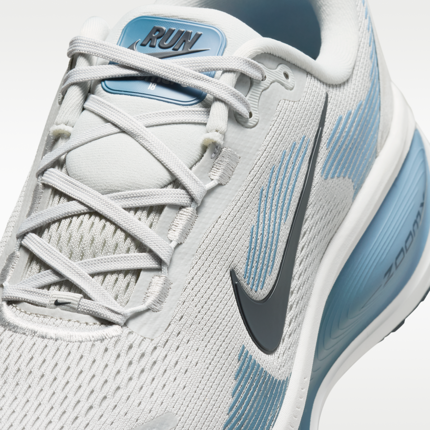 Nike Vomero 18 - Grey Fog/Off White/Work Blue/Dark Obsidian - 7
