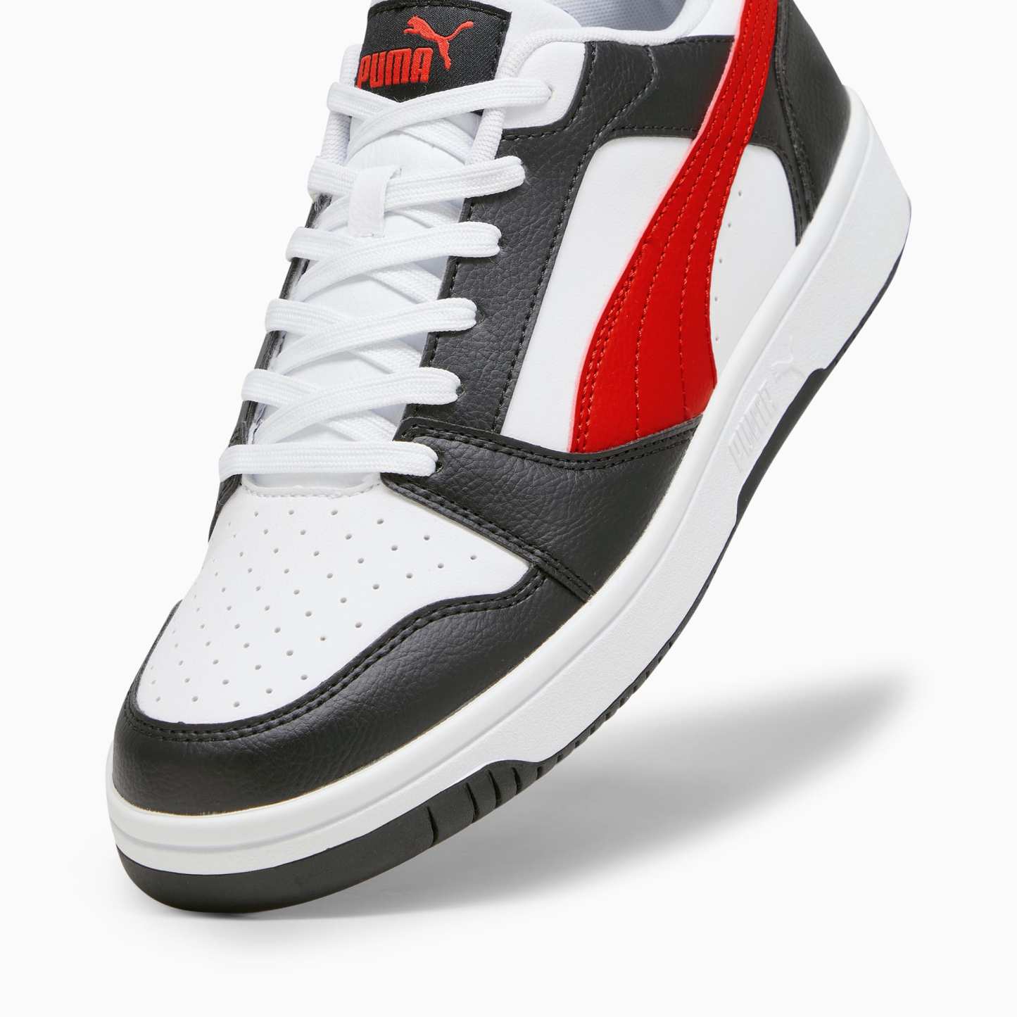 Rebound V6 Low Sneakers - PUMA White-For All Time Red-PUMA Black