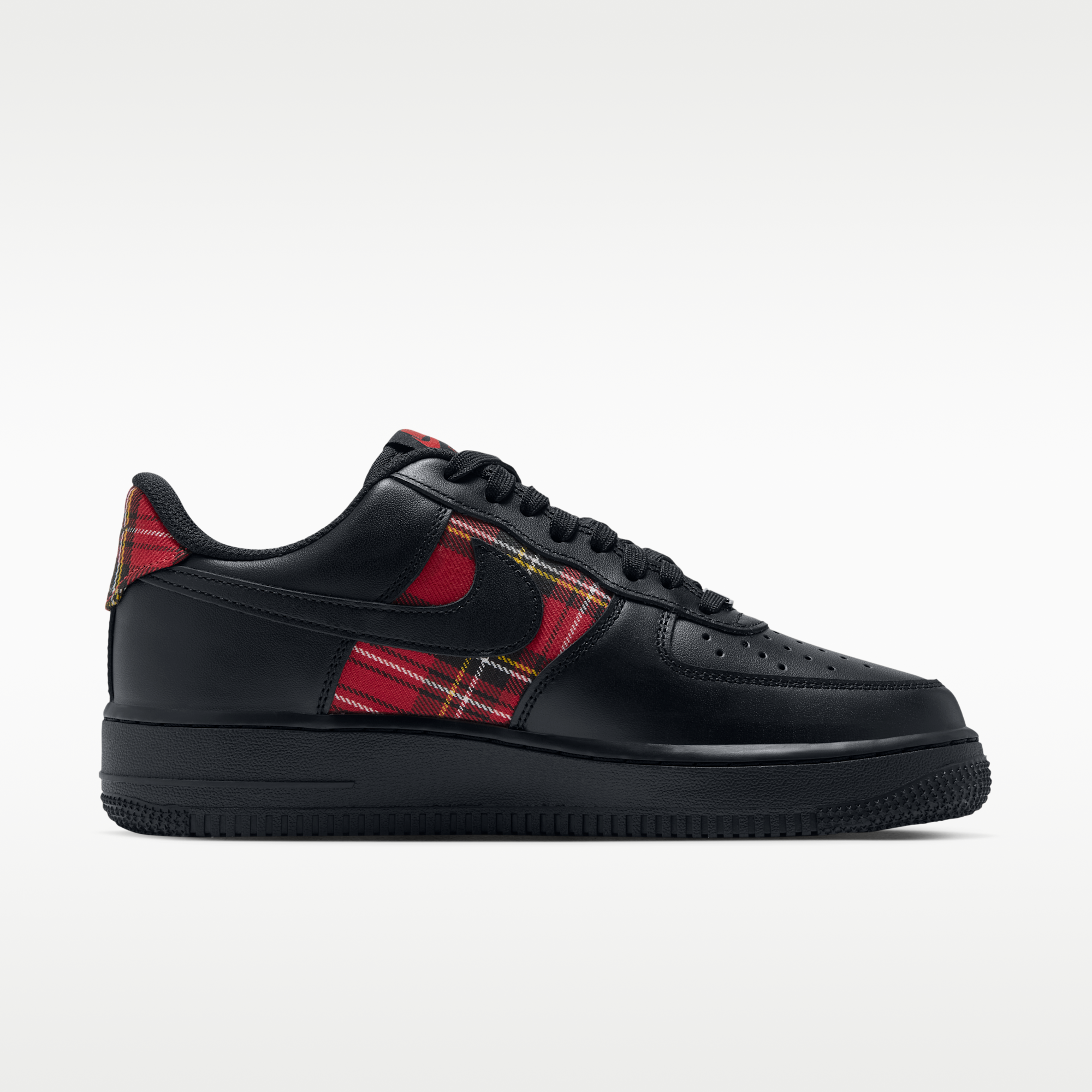 Nike Air Force 1 '07 "Plaid" - Μαύρο/Tough Red/Λευκό/Μαύρο - 3