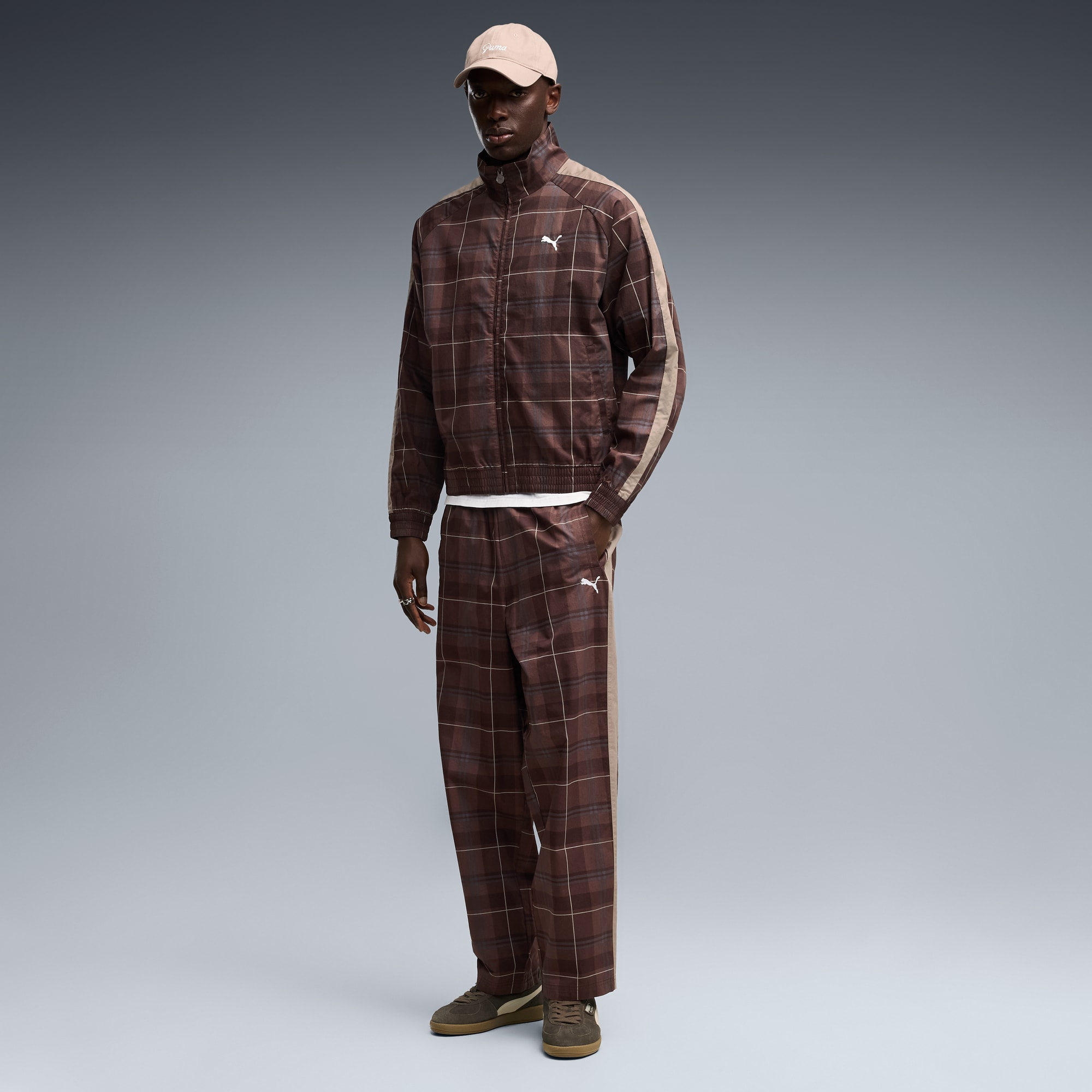 T7 Relaxed Tartan Trainingshose Herren - Chocolate Fondue