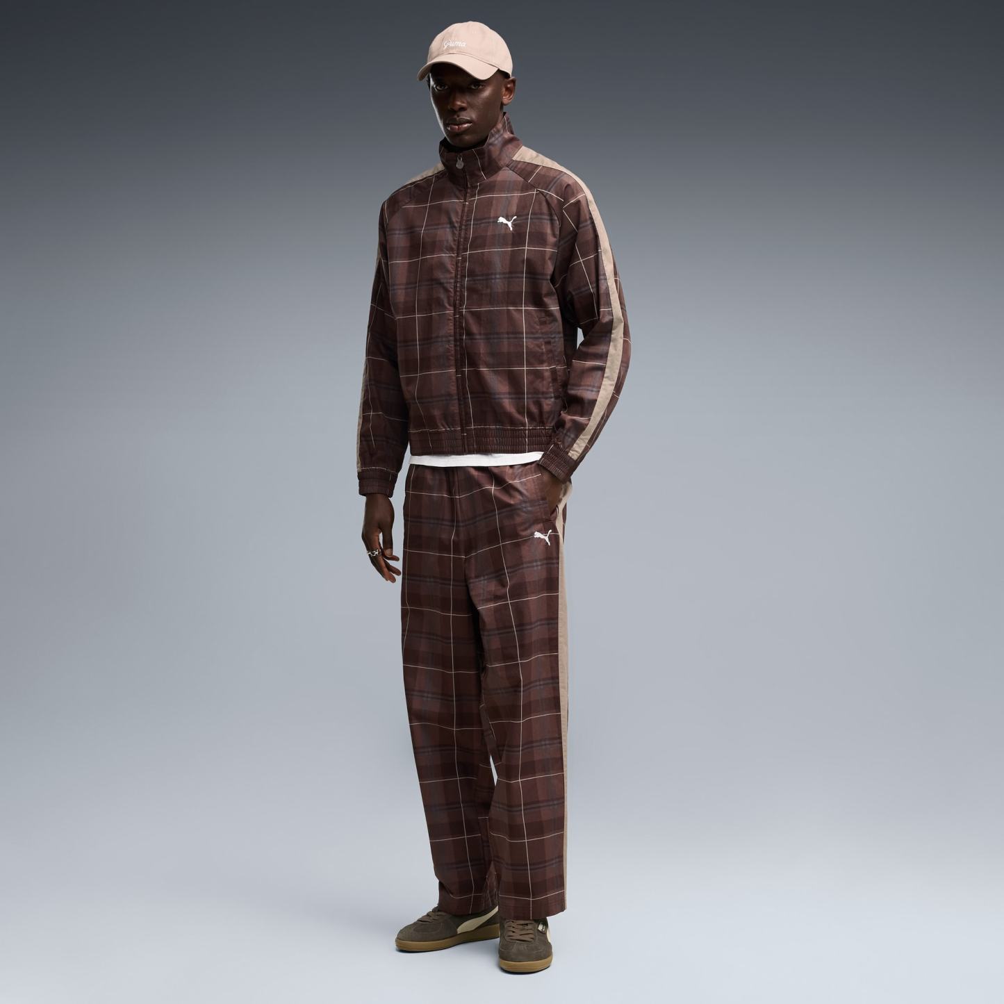 T7 Relaxed Tartan Trainingshose Herren - Chocolate Fondue