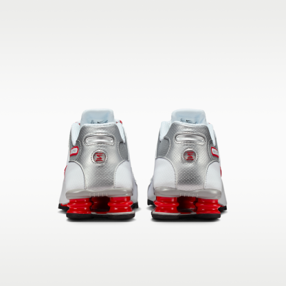 Nike Shox NZ - Λευκό/Sport Red/Cool Grey/Metallic Silver - 6