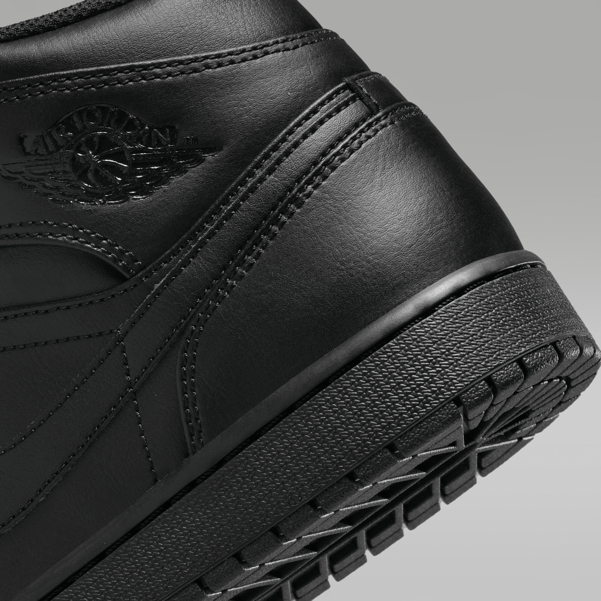 Air Jordan 1 Mid - Μαύρο/Μαύρο/Μαύρο - 8