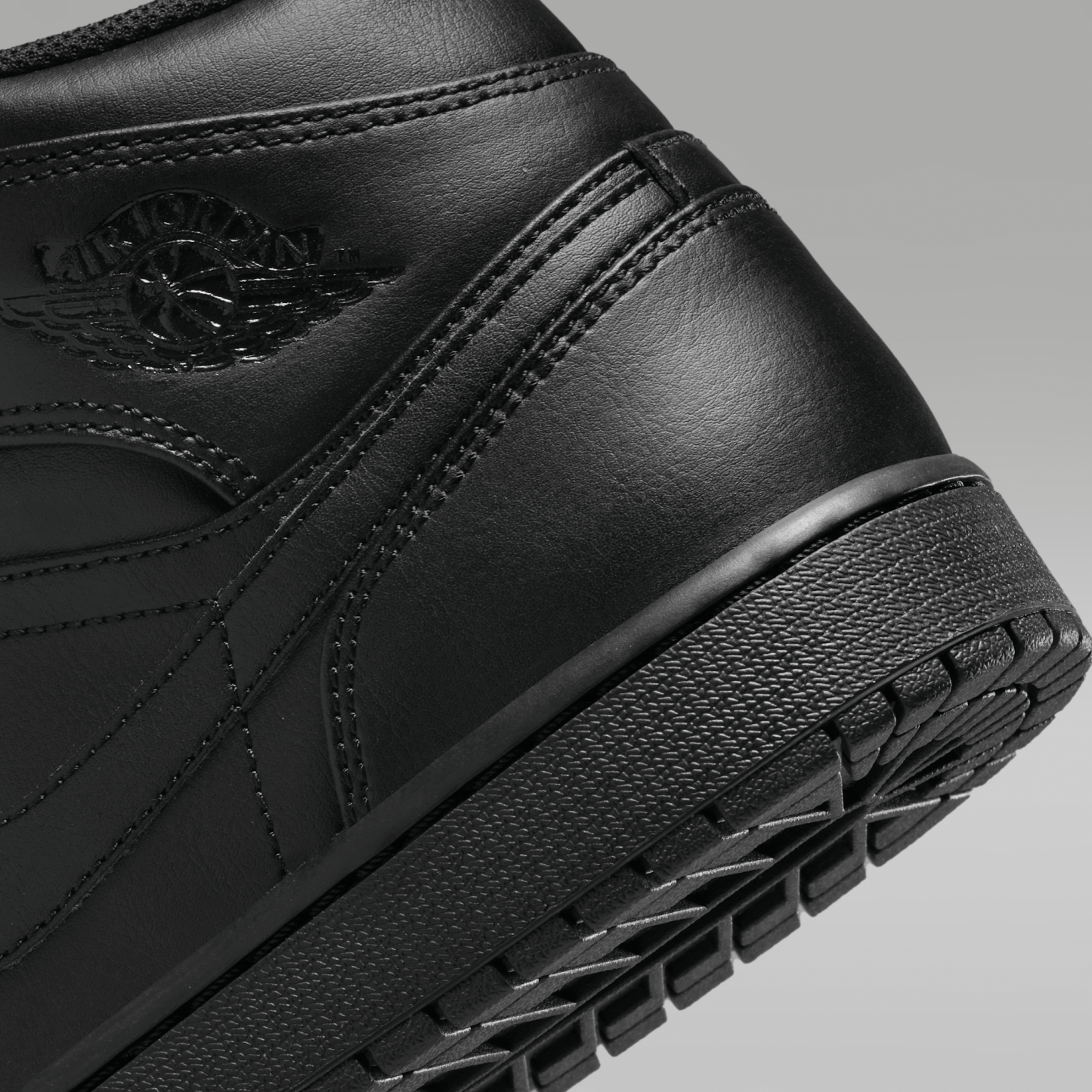 Air Jordan 1 Mid - Μαύρο/Μαύρο/Μαύρο - 8