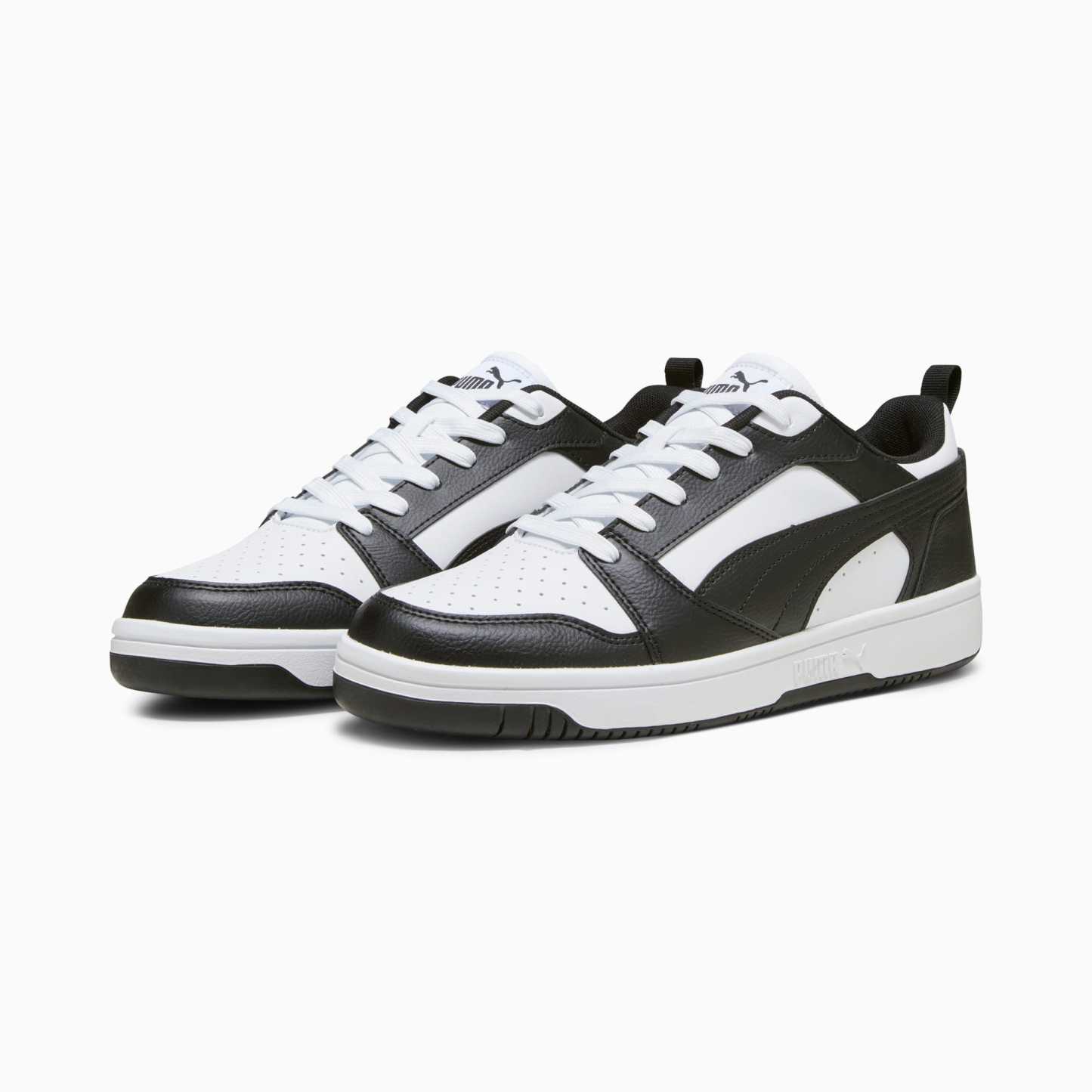 Rebound V6 Low Sneakers - PUMA White-PUMA Black-PUMA White
