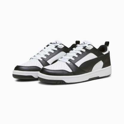 Rebound V6 Low Sneakers - PUMA White-PUMA Black-PUMA White