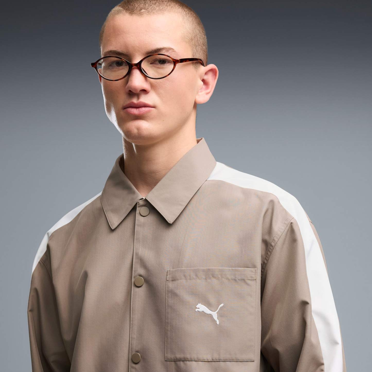 T7 Relaxed Overshirt Herren - Mouse Gray