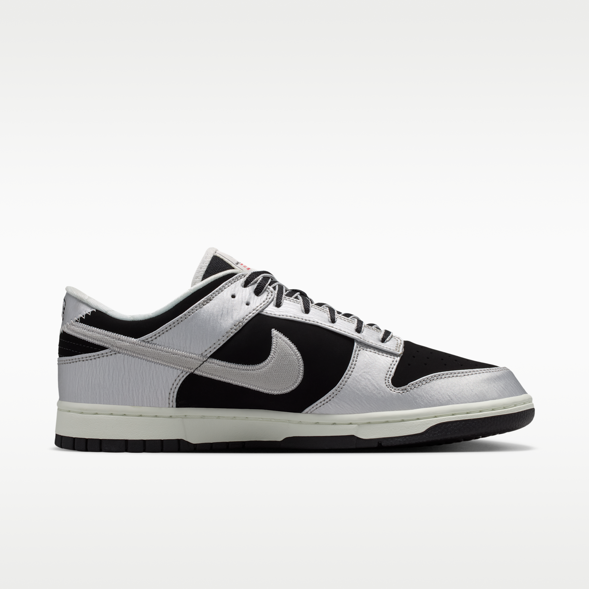 Nike Dunk Low Retro - Metallic Silver/Μαύρο/Sail/Metallic Silver - 3