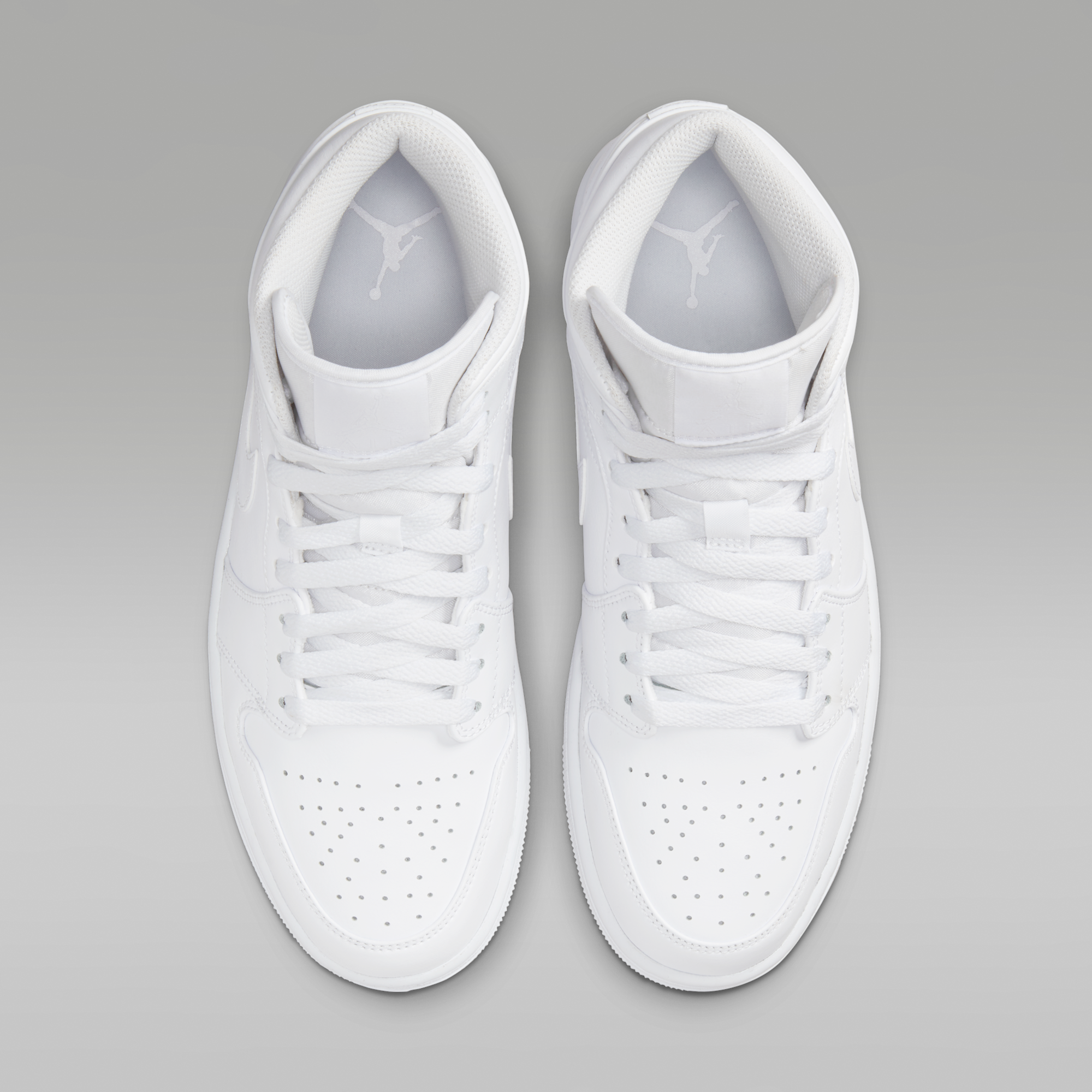 Air Jordan 1 Mid - Λευκό/Λευκό/Λευκό - 4