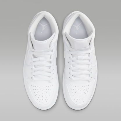 Air Jordan 1 Mid - Λευκό/Λευκό/Λευκό - 4
