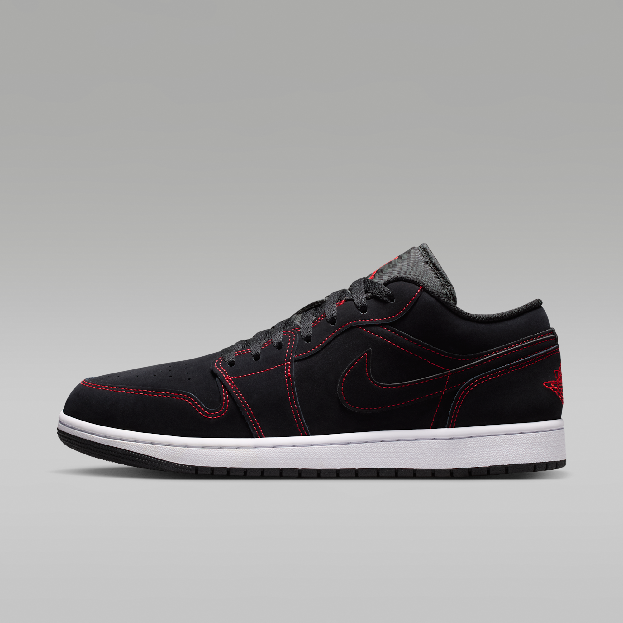 Air Jordan 1 Low - Μαύρο/Λευκό/University Red - 1