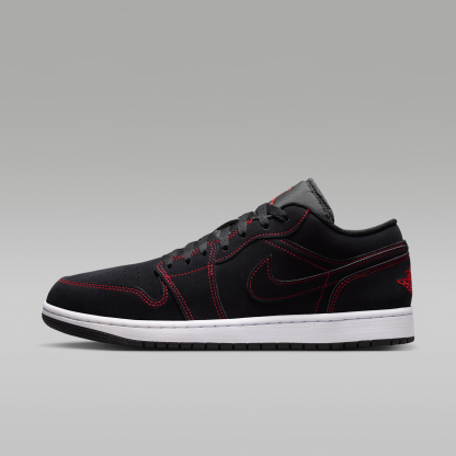 Air Jordan 1 Low - Μαύρο/Λευκό/University Red - 1