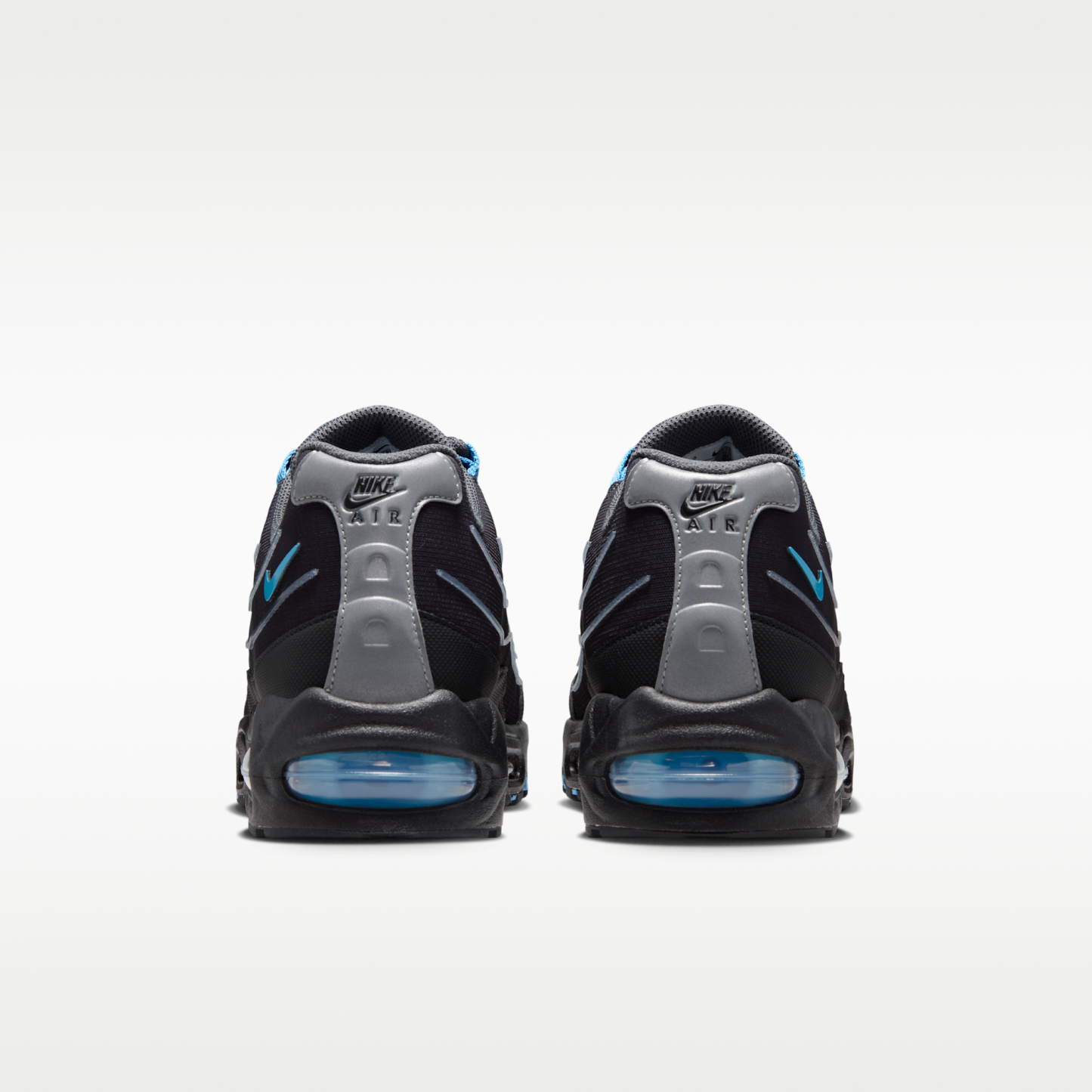 Nike Air Max 95 Big Bubble Tech - Μαύρο/Iron Grey/Metallic Silver/University Blue - 6