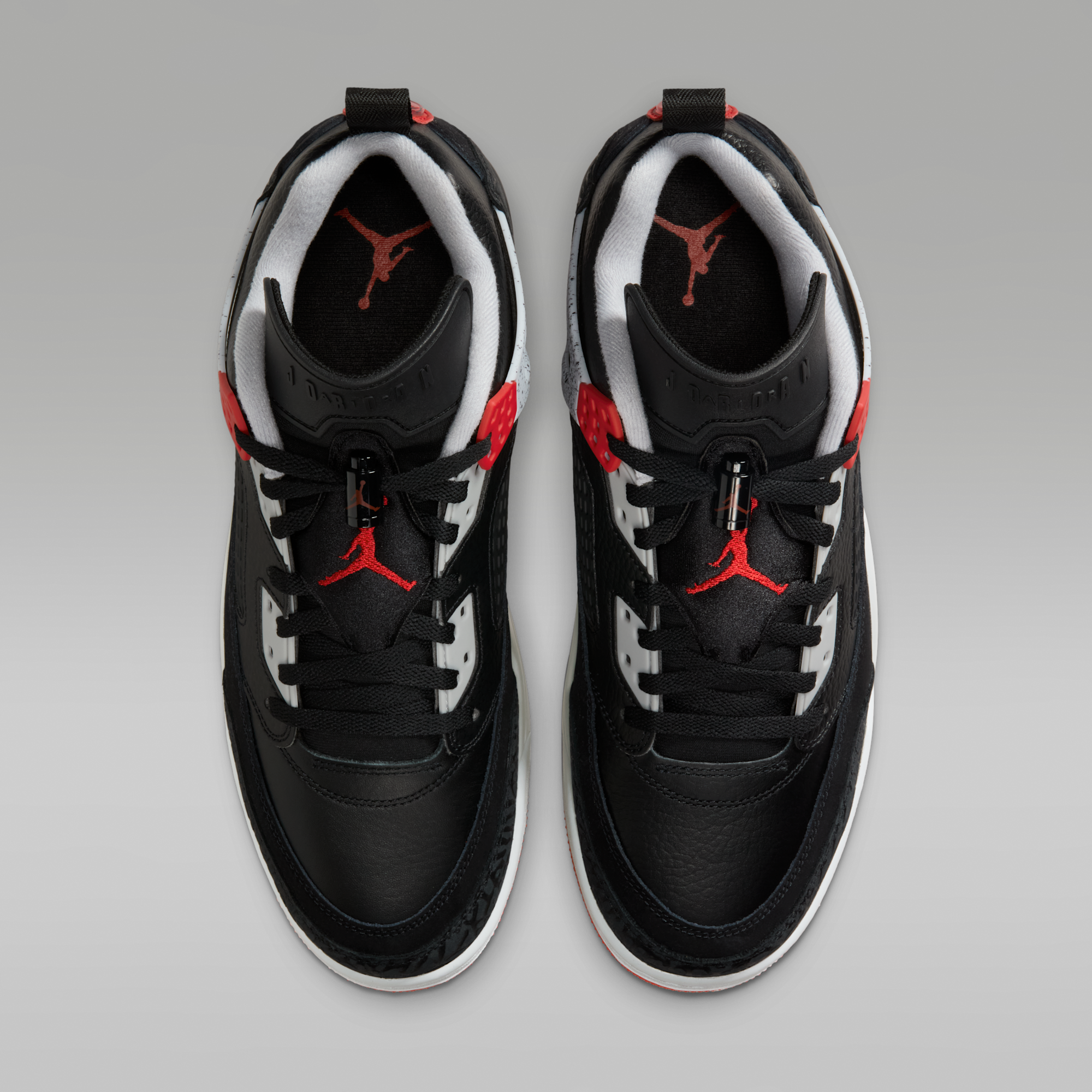 Jordan Spizike Low - Μαύρο/Wolf Grey/Λευκό/Gym Red - 4