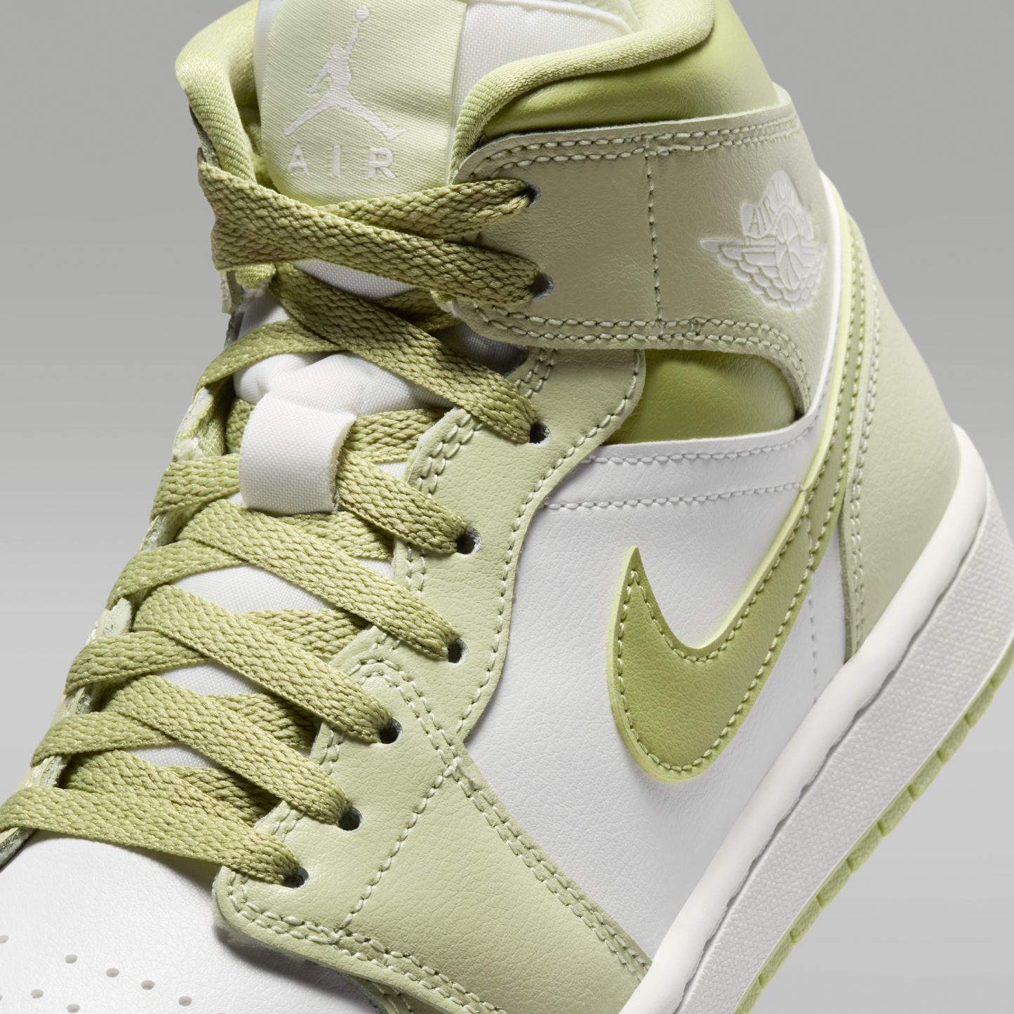 Air Jordan 1 Mid - Olive Aura/Lawn/Coconut Milk/Sail - 7