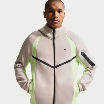 Nike Tech - Nike Tech Windrunner-Fleecejacke mit durchgehendem Reißverschluss und Color-Block-Design (Herren)