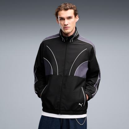 T7 Relaxed Gewebte Trainingsjacke Herren - PUMA Black