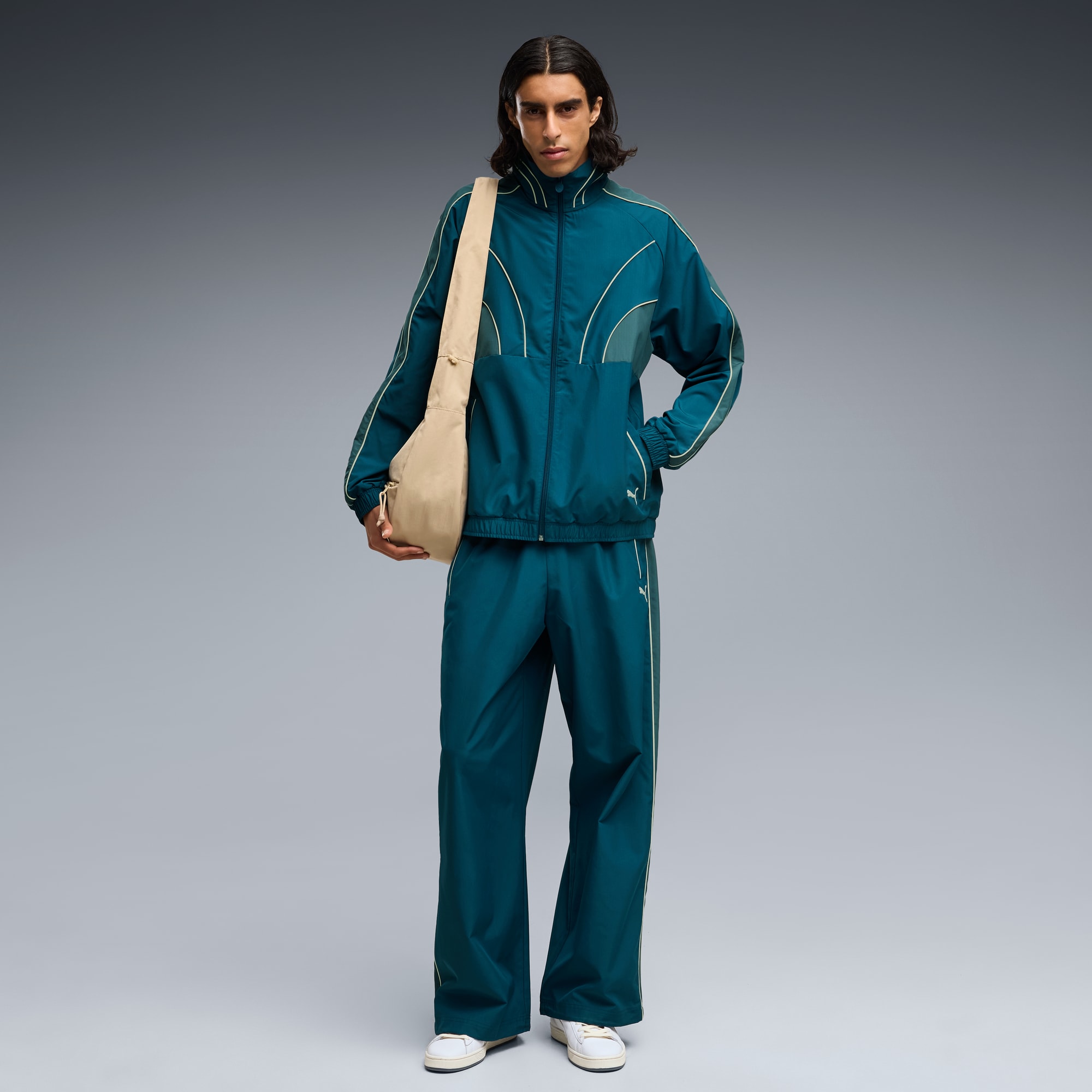 T7 Relaxed Gewebte Trainingsjacke Herren - Midnight Petrol
