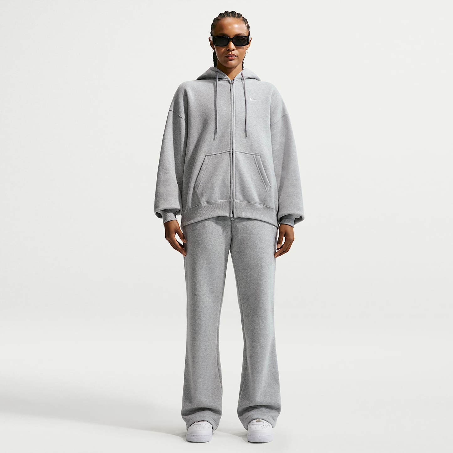 Nike Studio Fleece mittleres Gewicht - Nike Studio Fleece mittelschwere Oversize-Kapuzenjacke (Damen)