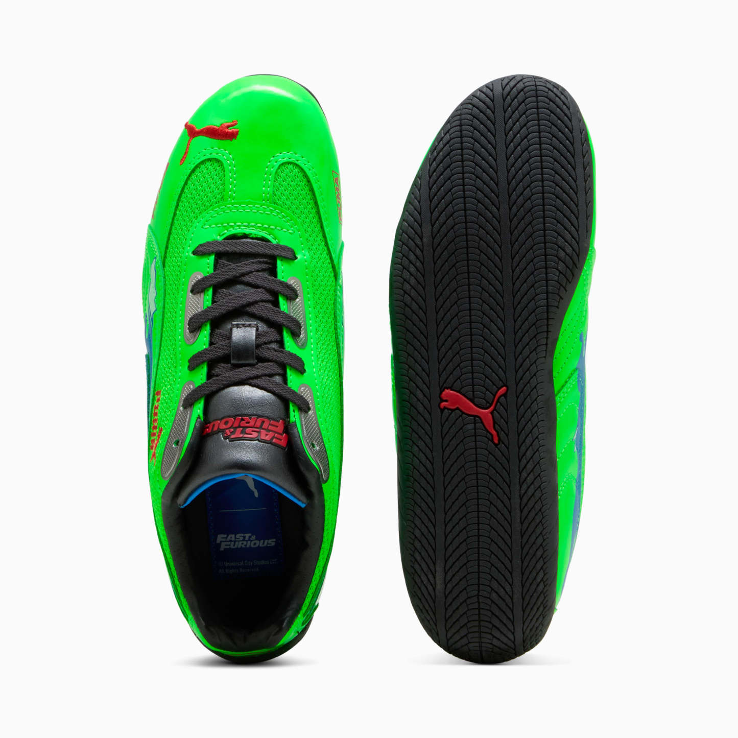 PUMA x FAST & FURIOUS LA Speedcat Sneakers Unisex - Fluro Green Pes-Racing Blue-PUMA Black