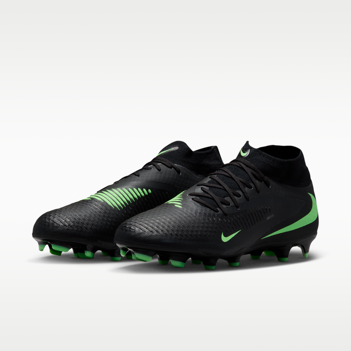 Nike Phantom 6 High Academy - Μαύρο/Μαύρο/Illusion Green - 5