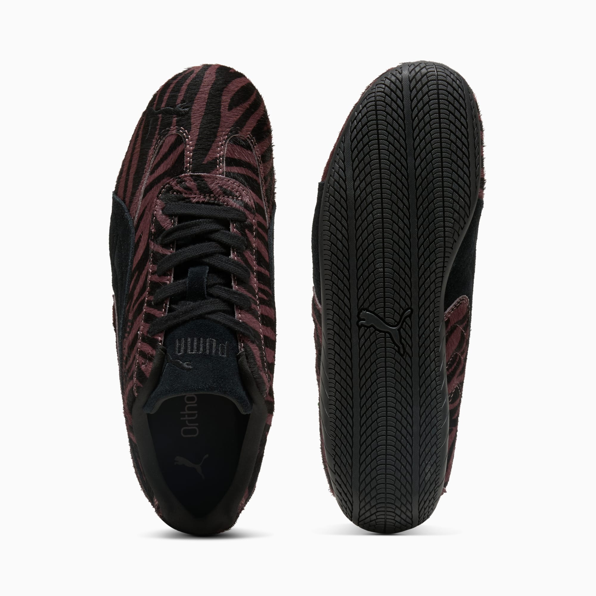 Speedcat Tiger-Print Sneakers Damen - Rich Cocoa-PUMA Black