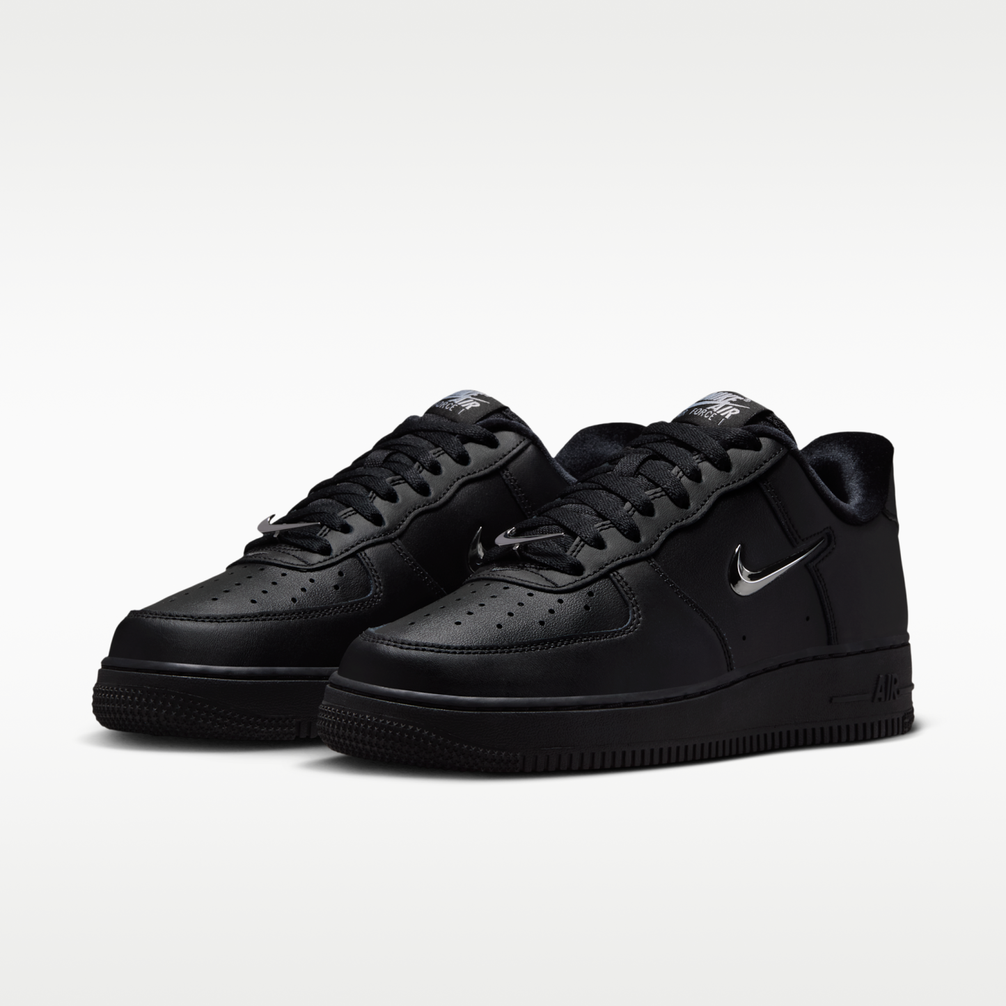 Nike Air Force 1 '07 - Μαύρο/Wolf Grey/Metallic Silver - 5