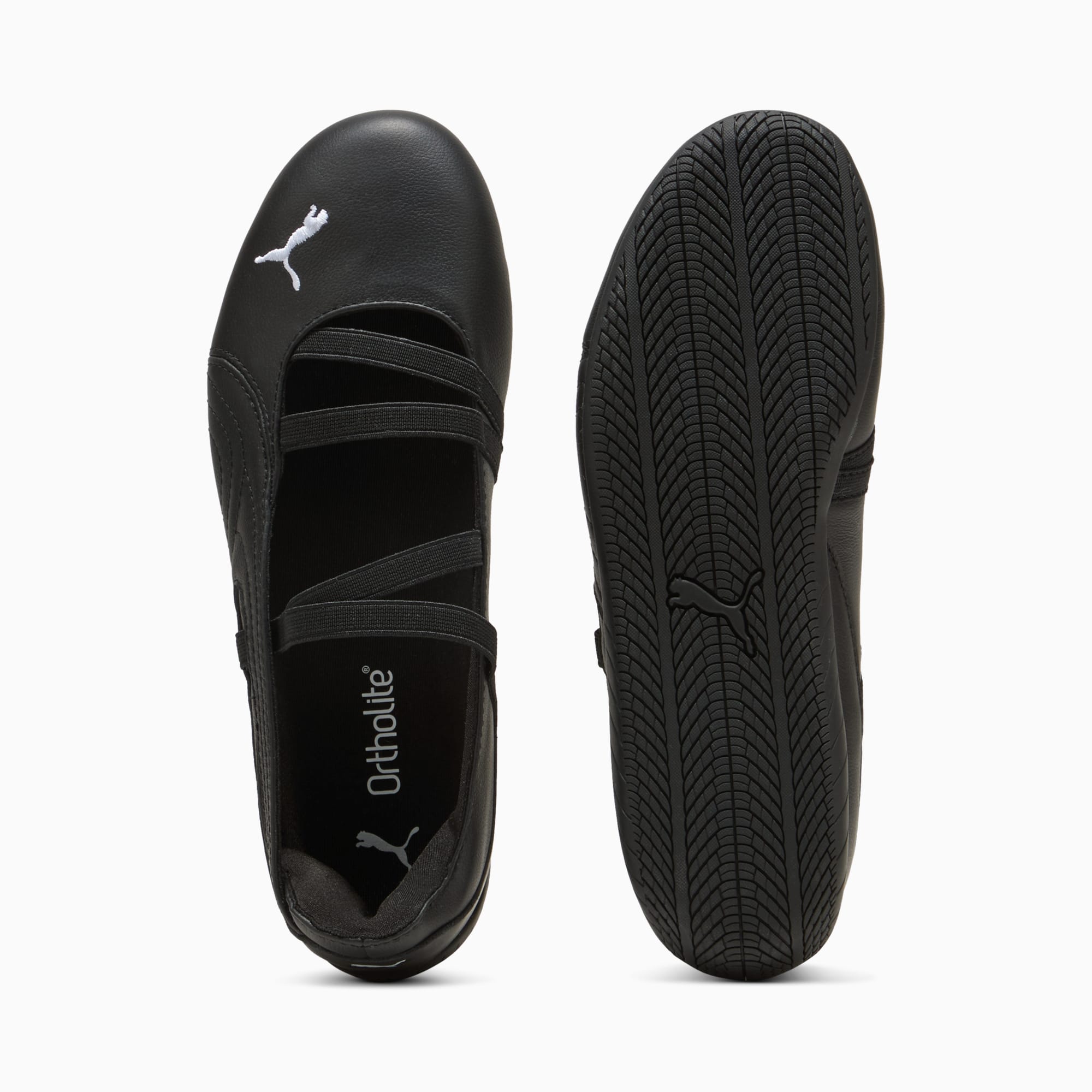 Speedcat Ballet Lederschuhe Damen - PUMA Black-PUMA White