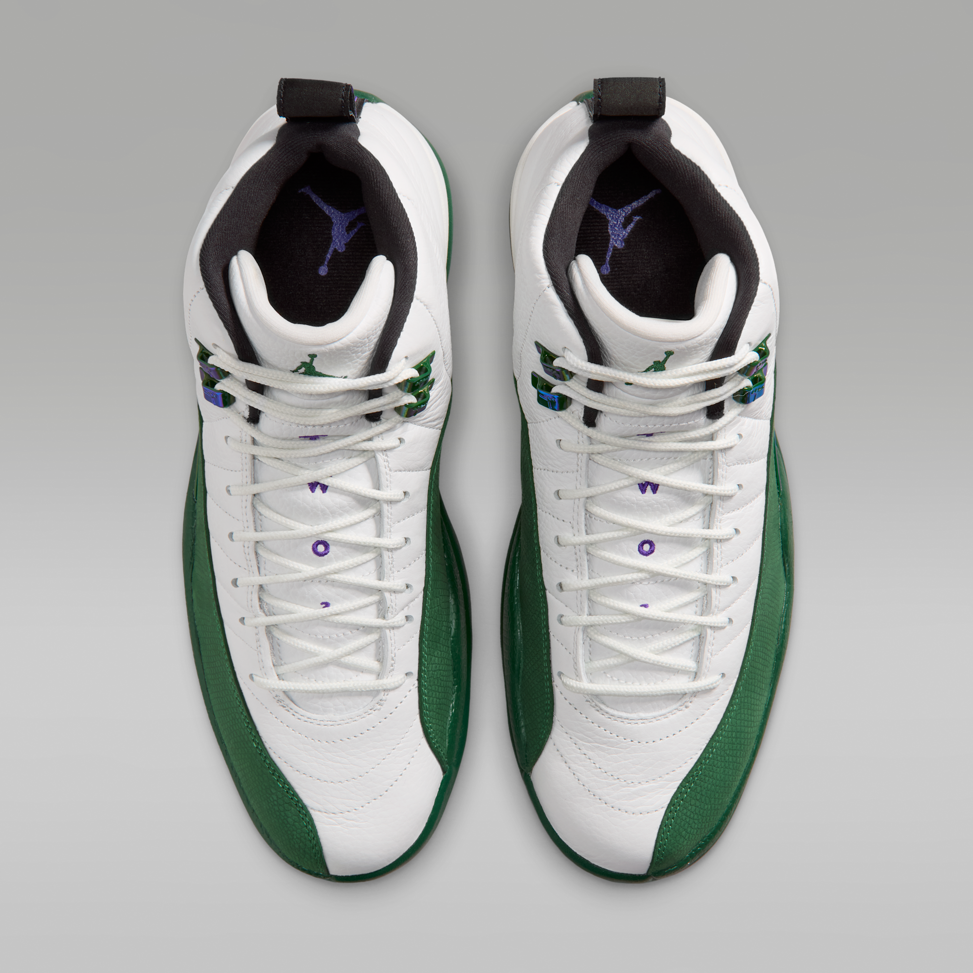 Air Jordan 12 Retro "Idols Become Rivals" - Summit White/Fierce Purple/Gorge Green - 4