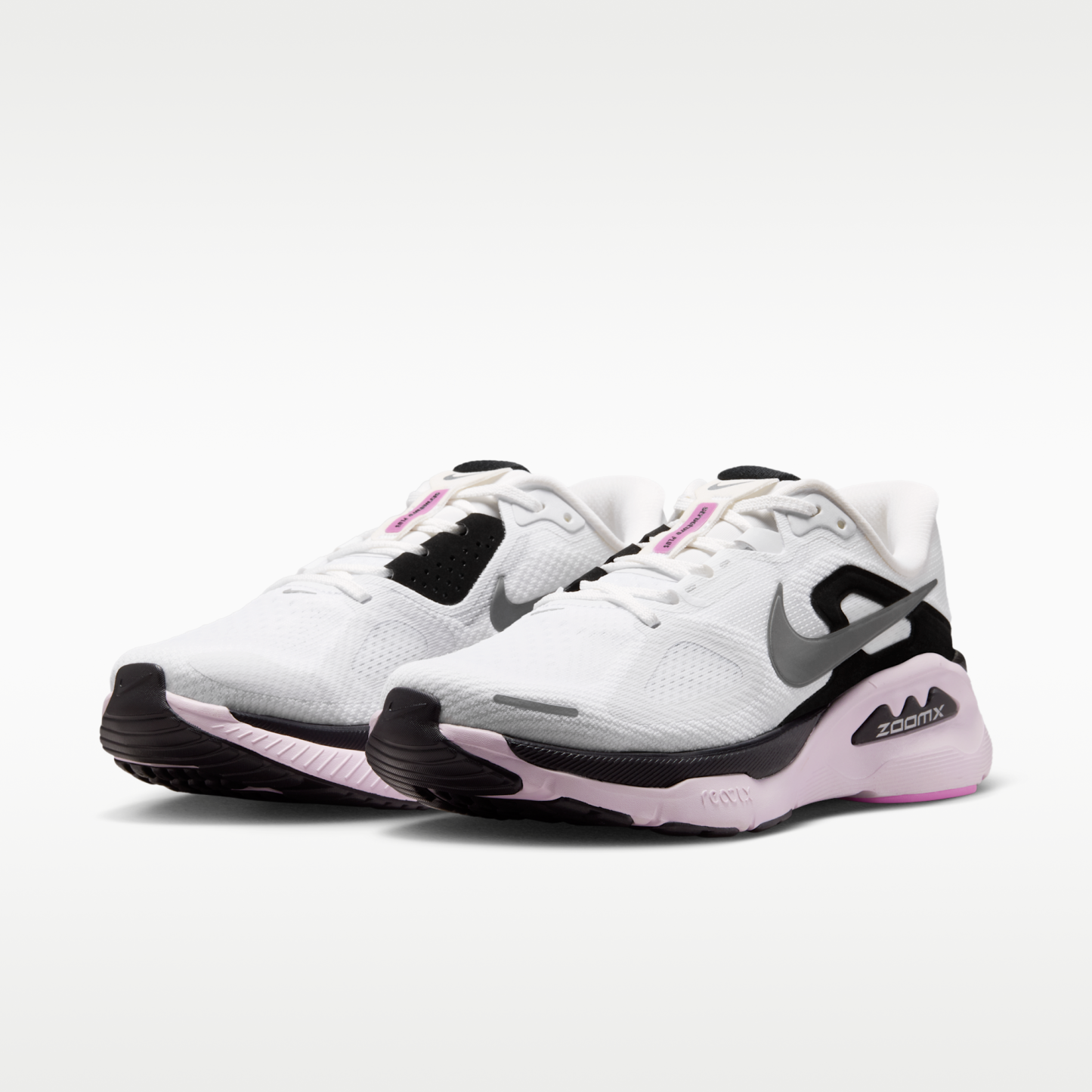Nike Structure Plus - Λευκό/Μαύρο/Bleached Lilac/Metallic Silver - 5