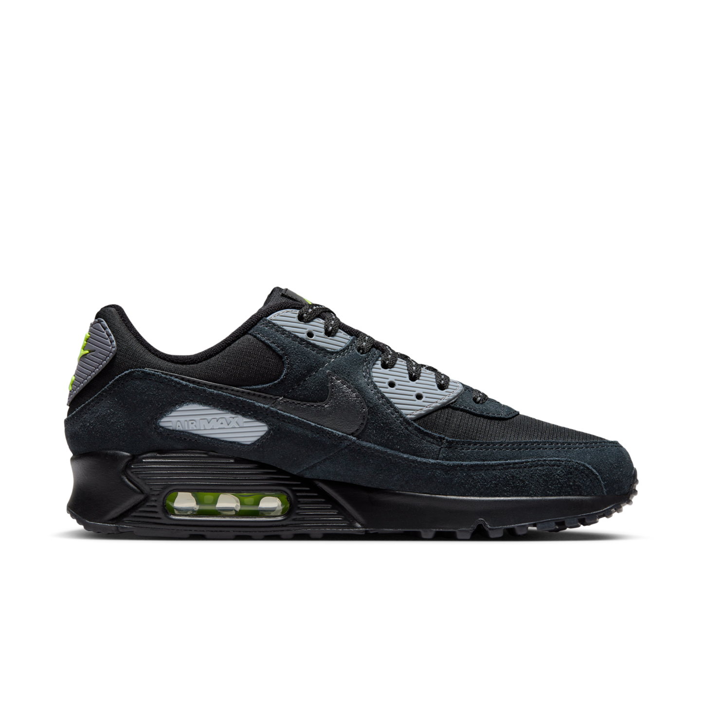 Nike Air Max 90 - Μαύρο/Volt/Cool Grey/Μαύρο - 3