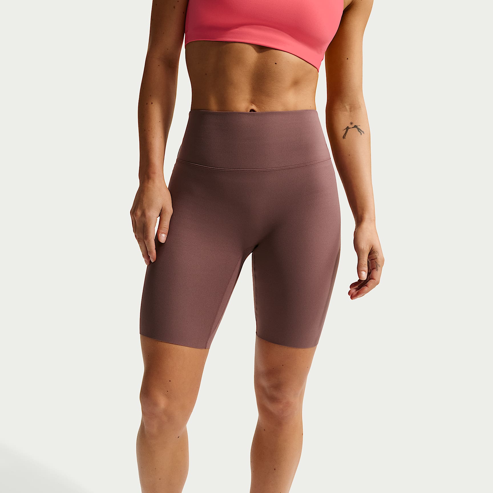 Nike Zenvy - Nike Zenvy Bike Shorts mit hohem Taillenbund (Damen, ca. 20,5 cm)