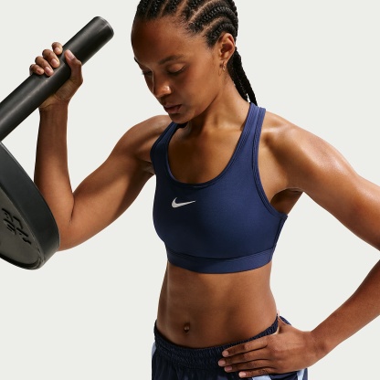 Nike Swoosh - Nike Swoosh gepolsterter Sport-BH mit mittlerem Halt