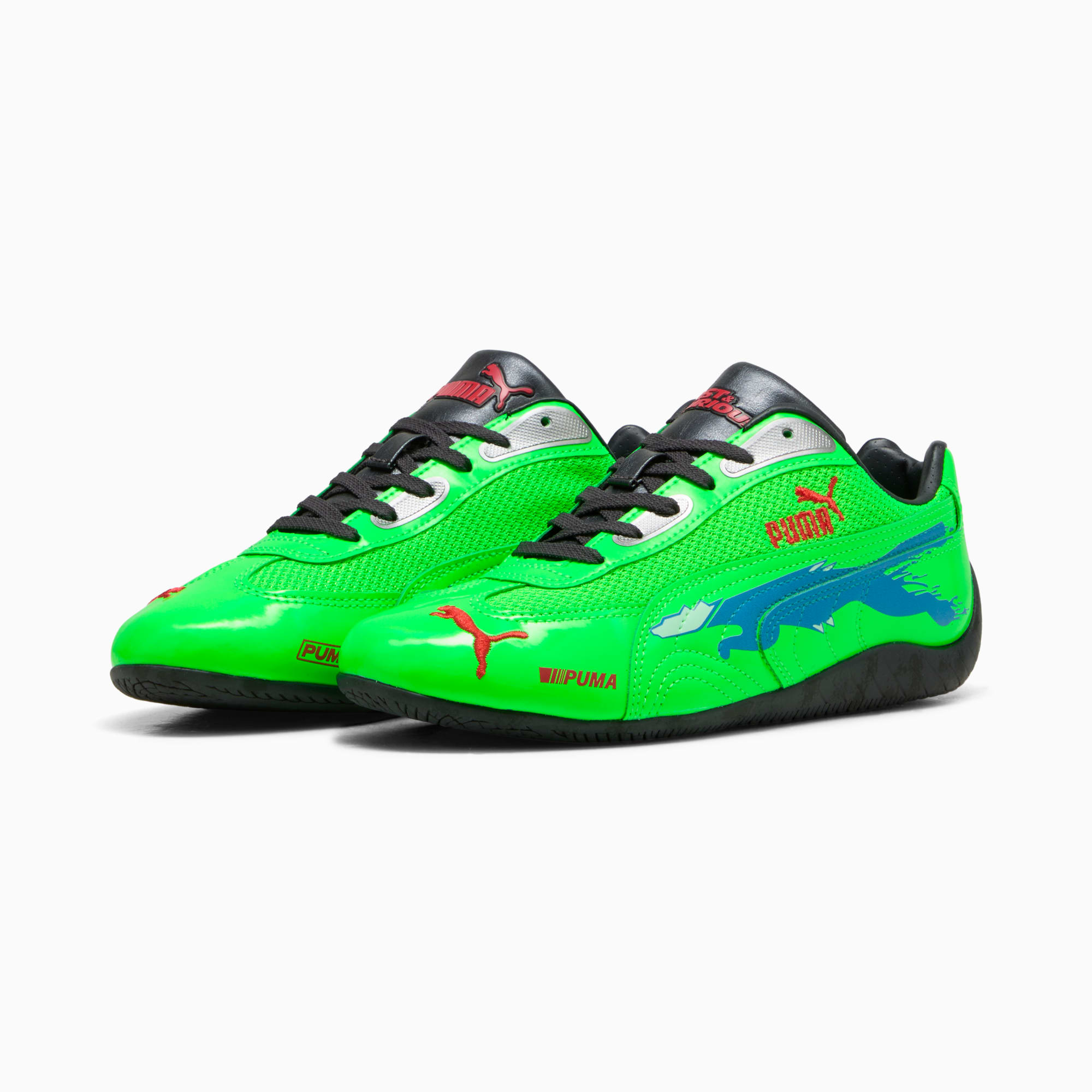 PUMA x FAST & FURIOUS LA Speedcat Sneakers Unisex - Fluro Green Pes-Racing Blue-PUMA Black