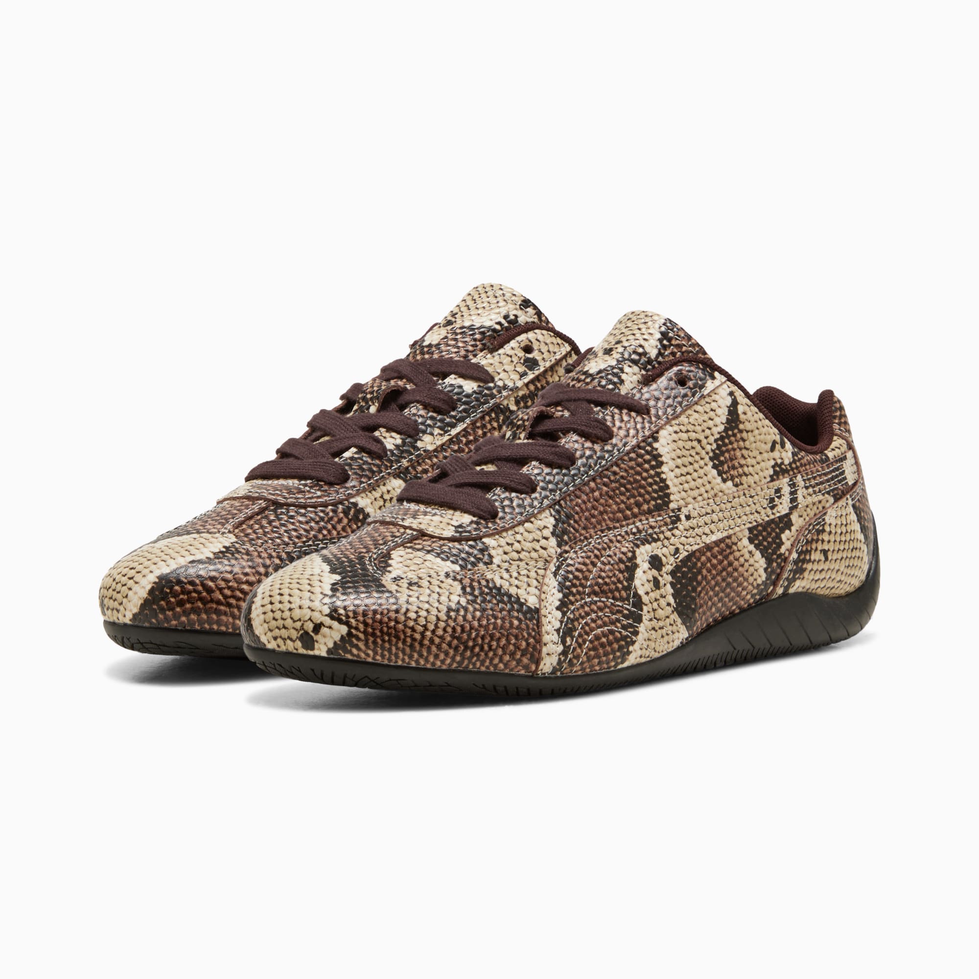 Speedcat Snake Print Sneakers Unisex - Bitter Chocolate-Toasted Almond