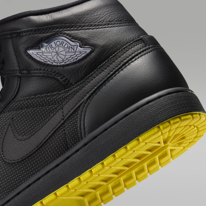 Air Jordan 1 Mid SE - Μαύρο/Opti Yellow/Silver - 8