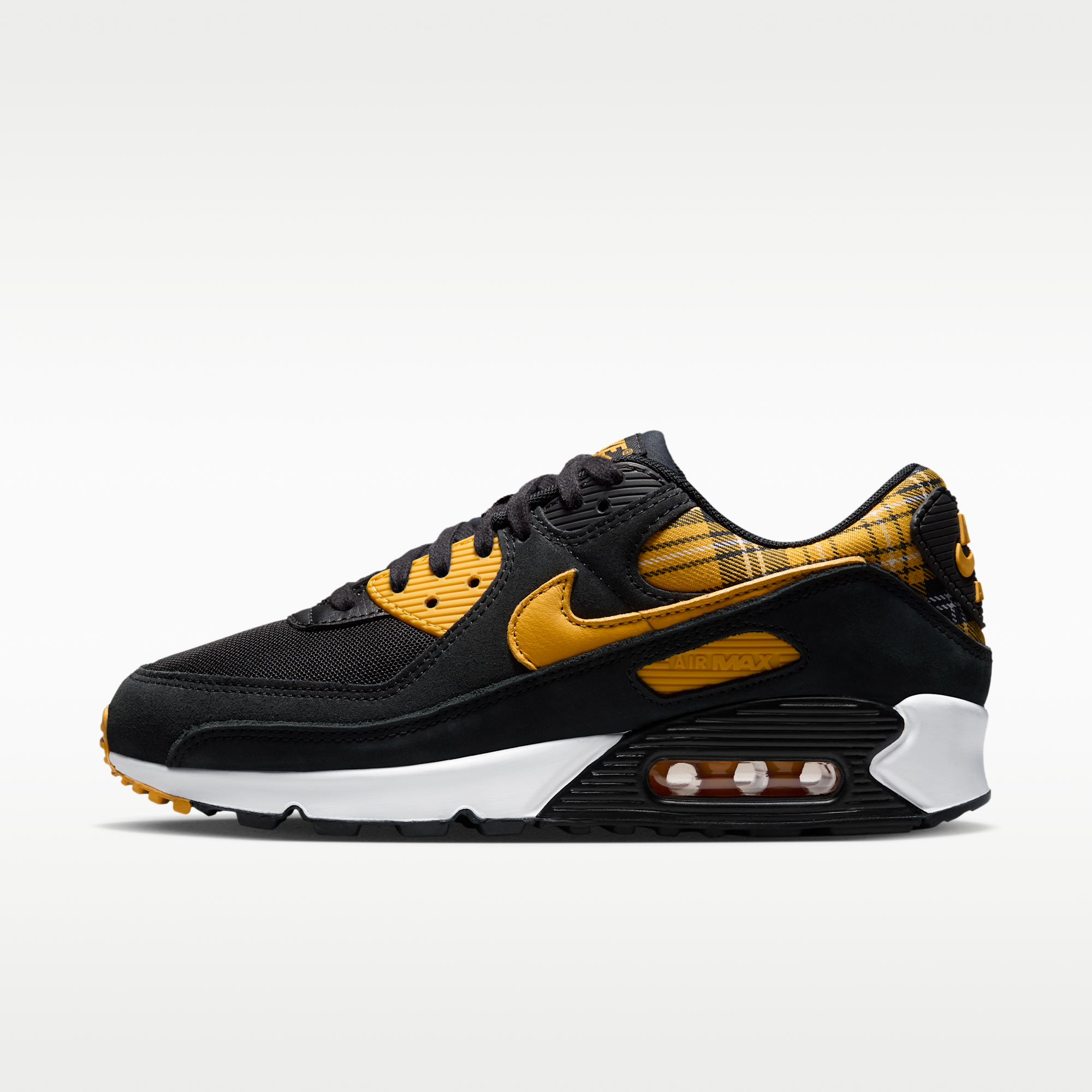Nike Air Max 90 "Plaid" - Μαύρο/Λευκό/Yellow Ochre - 1